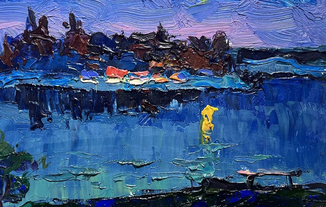 Oil painting Moon over the river Oksana Kalenyuk - 8