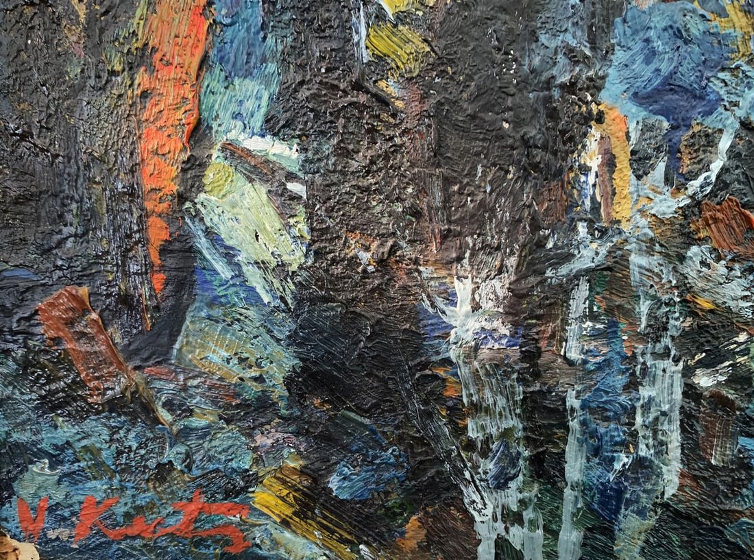 Oil painting Evening with the moon Valentin Kuts - 3