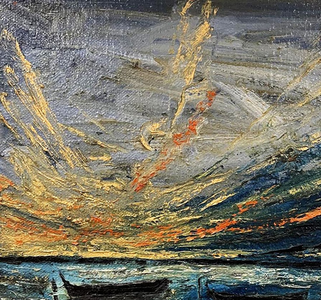 Oil painting Boats in the sea Serhiy Kovalev - 4