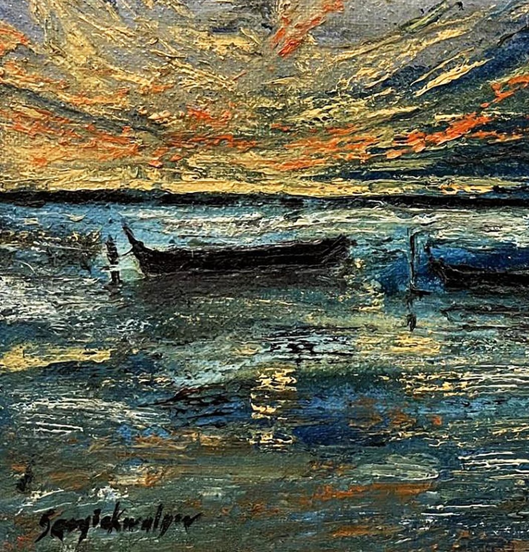 Oil painting Boats in the sea Serhiy Kovalev - 6