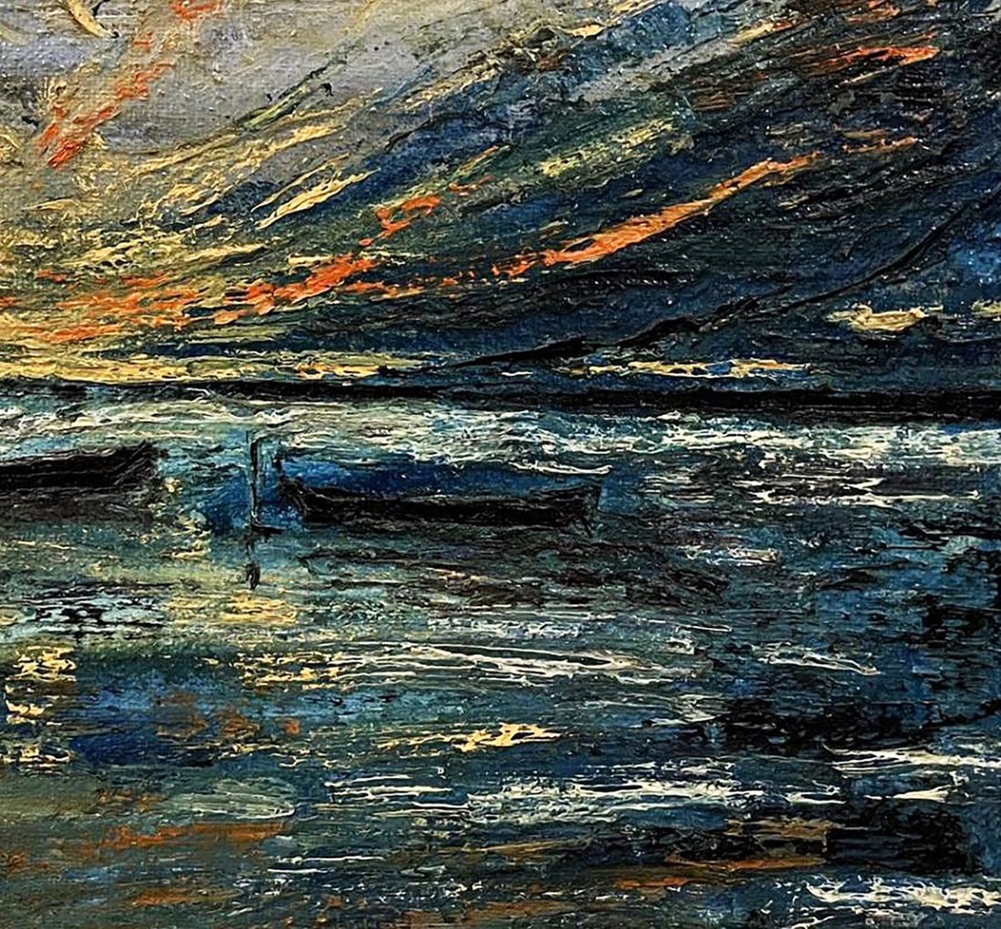 Oil painting Boats in the sea Serhiy Kovalev - 7