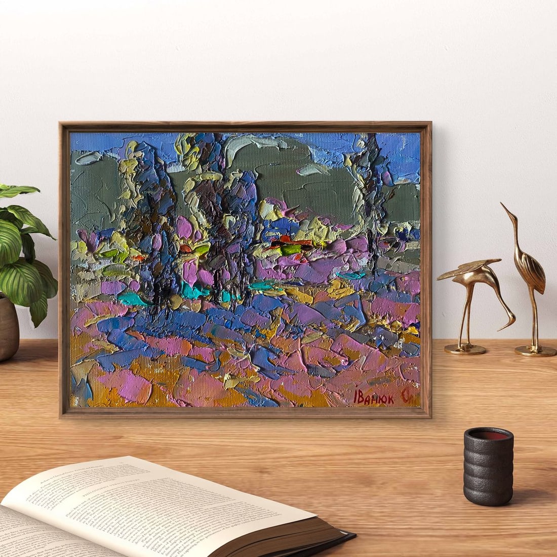 Oil painting Village field Alex Kalenyuk - 2