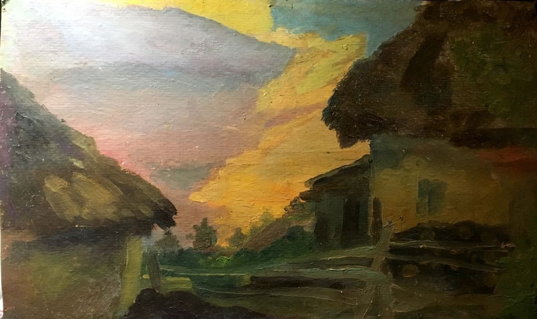 Rural street oil painting Yaroshenko Nikolai Alexandrovich - 2