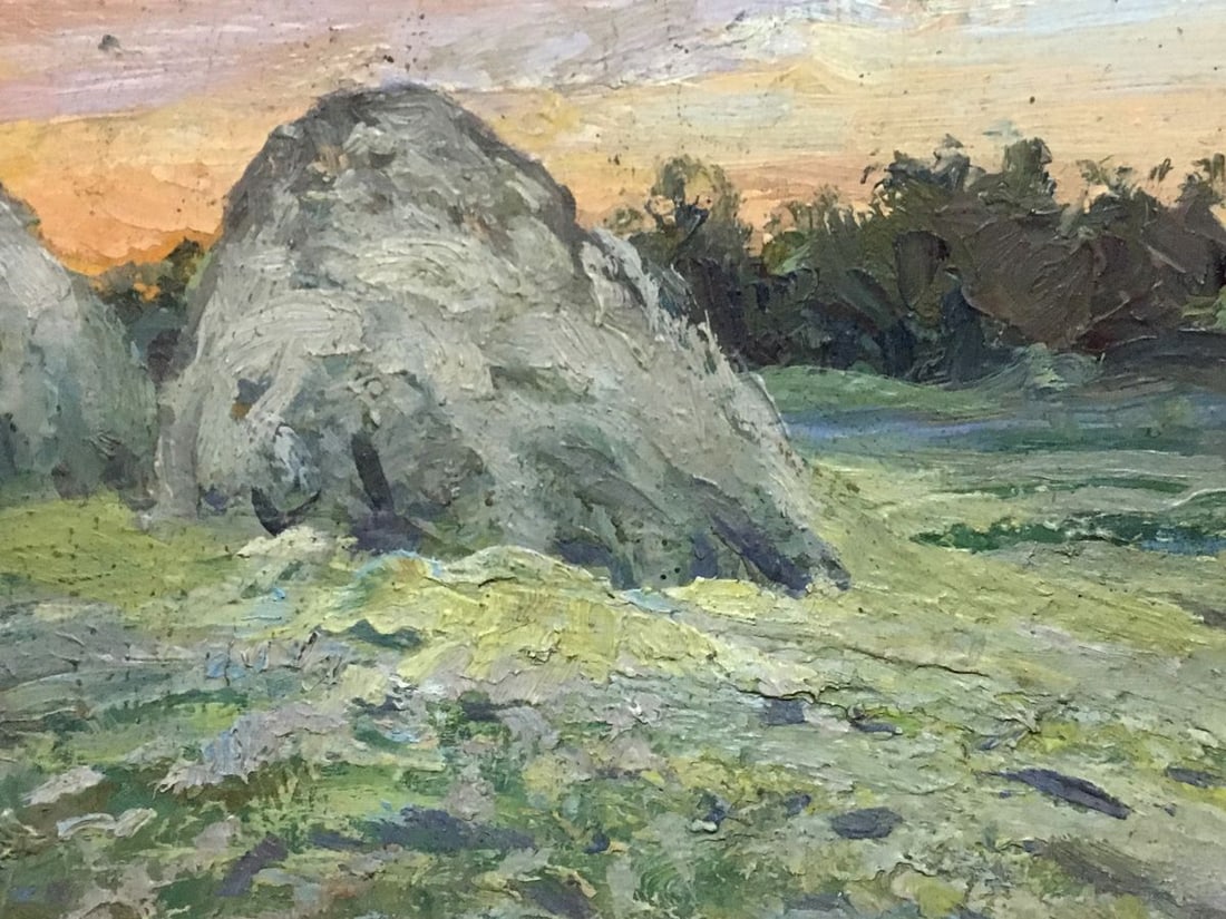 Oil painting Evening in the meadow Alexander Georgievich Cherkass - 7