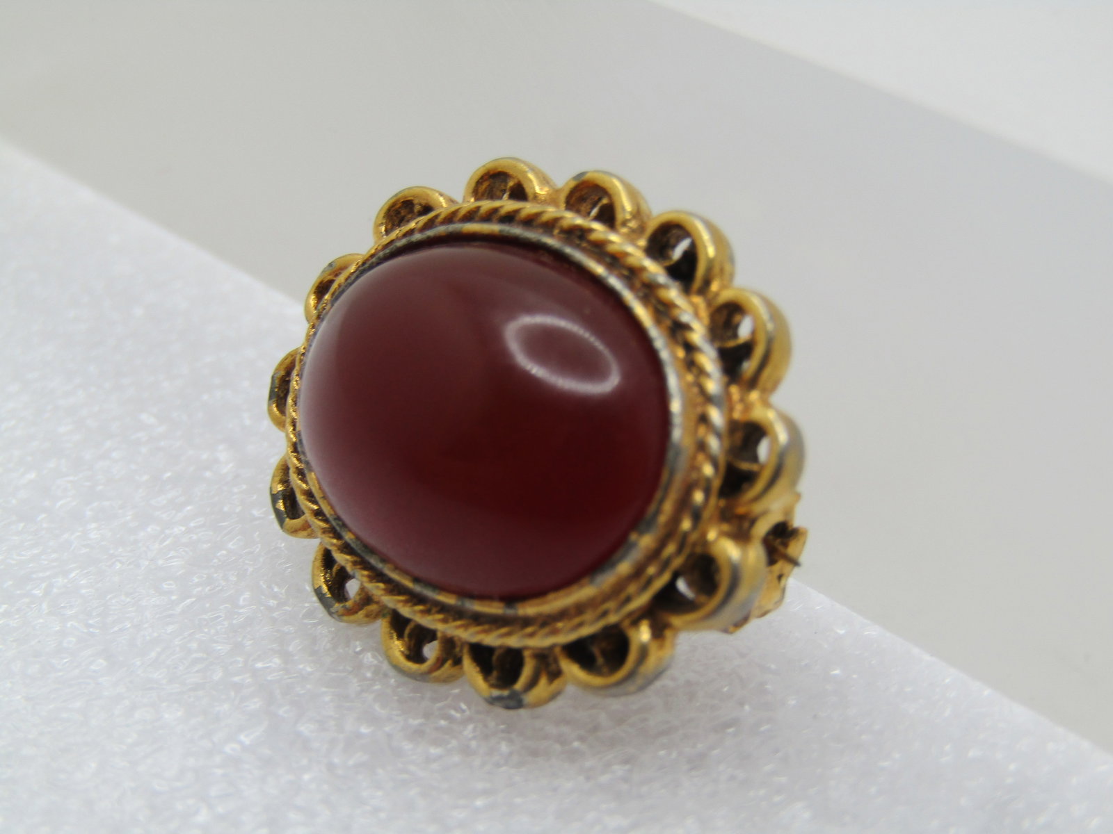 Vintage 14kt Pink Sapphire CZ Pointed Halo Ring, Sz. 8.5, 1970's-1980's - 2