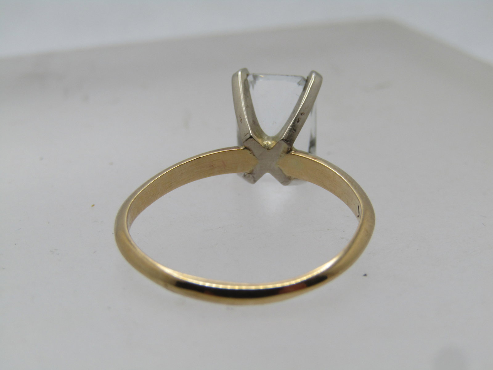 Vintage 14kt White Topaz/Sapphire Ring, 4.20 CTW, Sz. 9, 1980's-1990's - 5