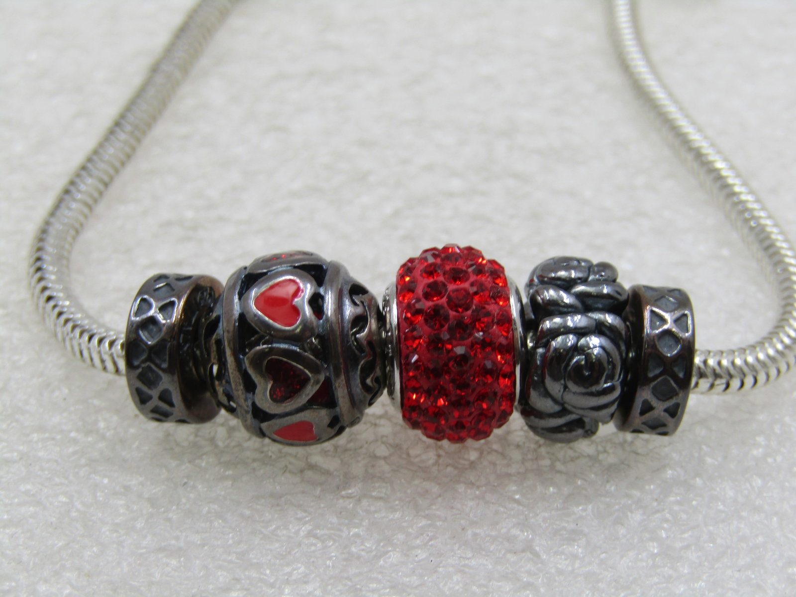 Sterling Silver Rhinestone Slide Charm Bracelet, Kay Jeweler's, Signed MA, 8" - 2