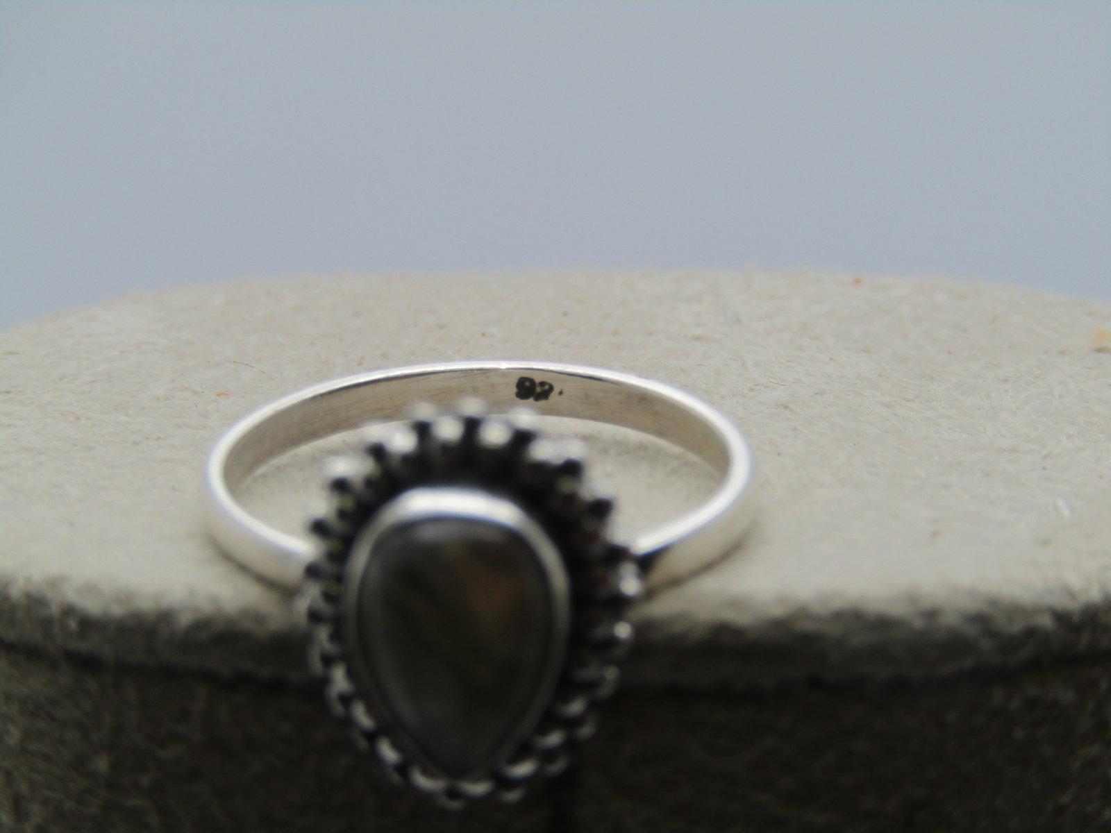 Sterling Labradorite Ring, Sz. 5.5, Southwestern Themed - 6