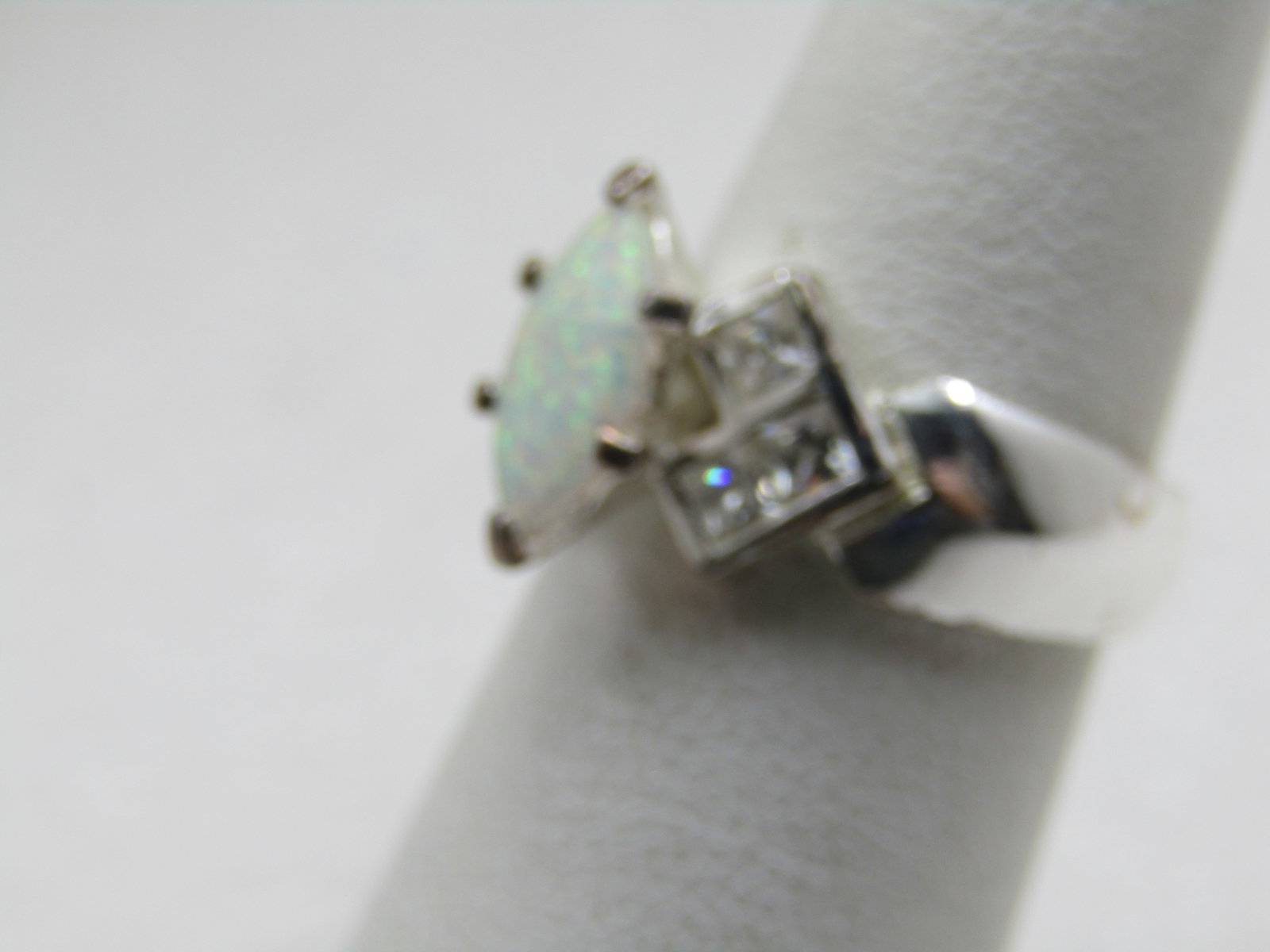 Created Marquise Opal CZ Ring, Sz. 6.25 - 3
