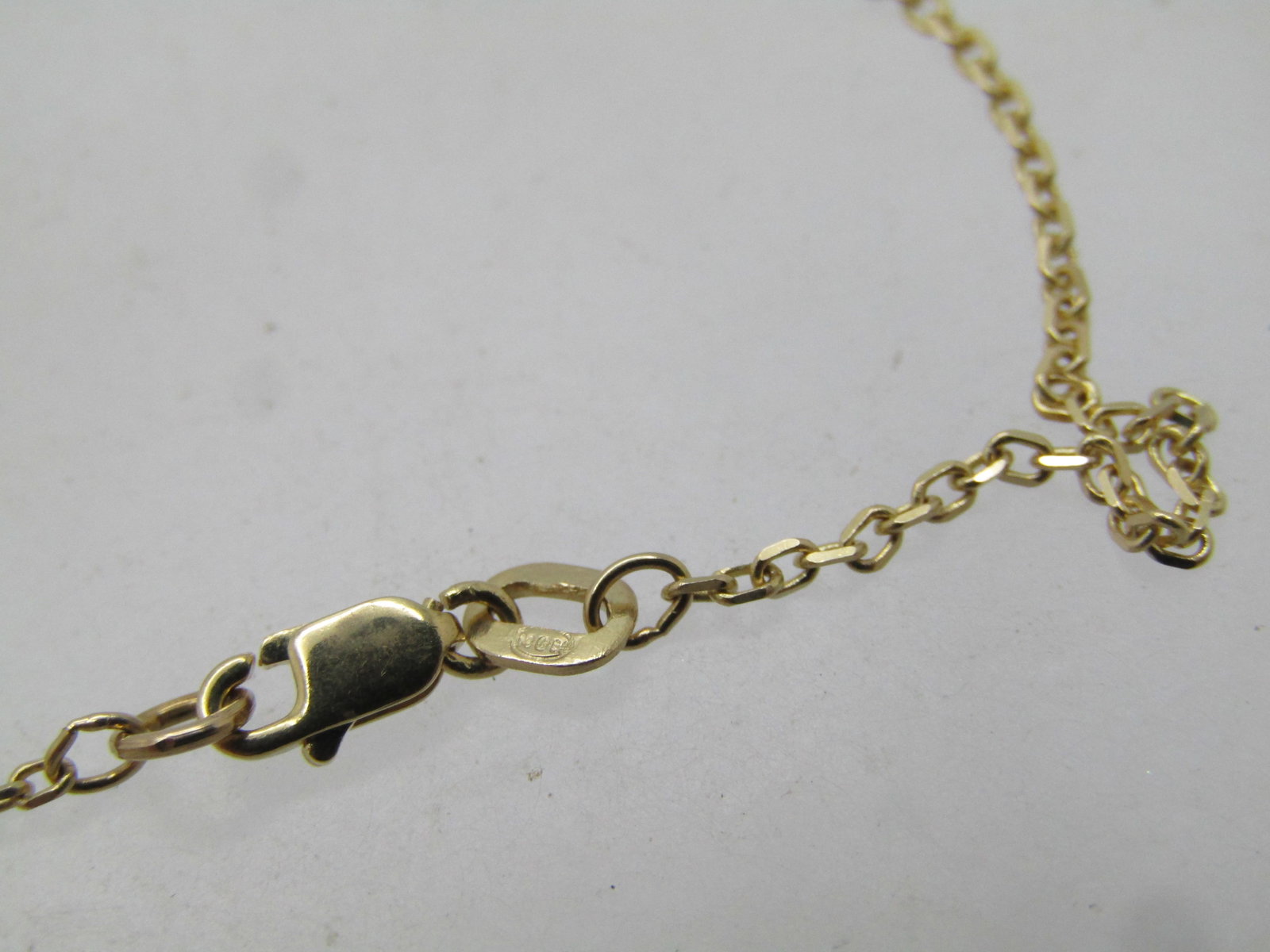 Vintage 14kt Swiss Blue Topaz Necklace, 16", Special Made, 1980's-1990's - 7