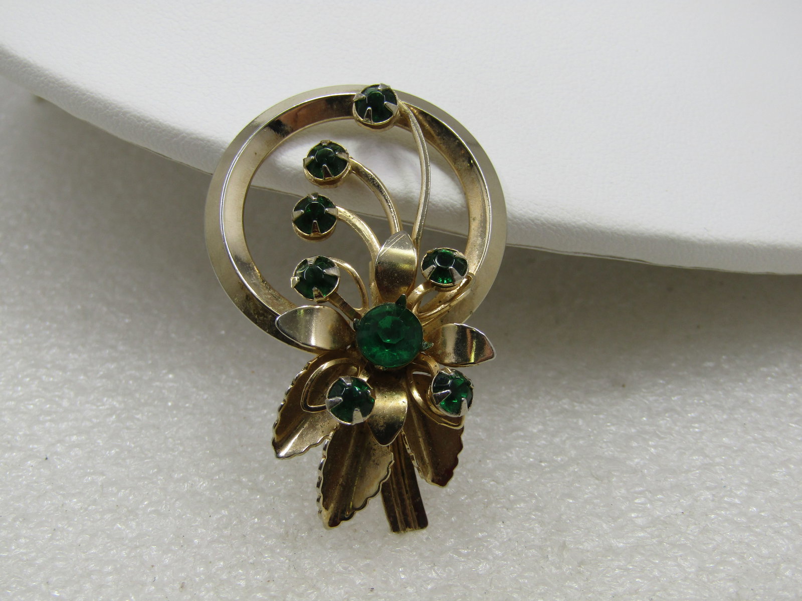 Vintage Rhinestone Floral Brooch 1960's - 2