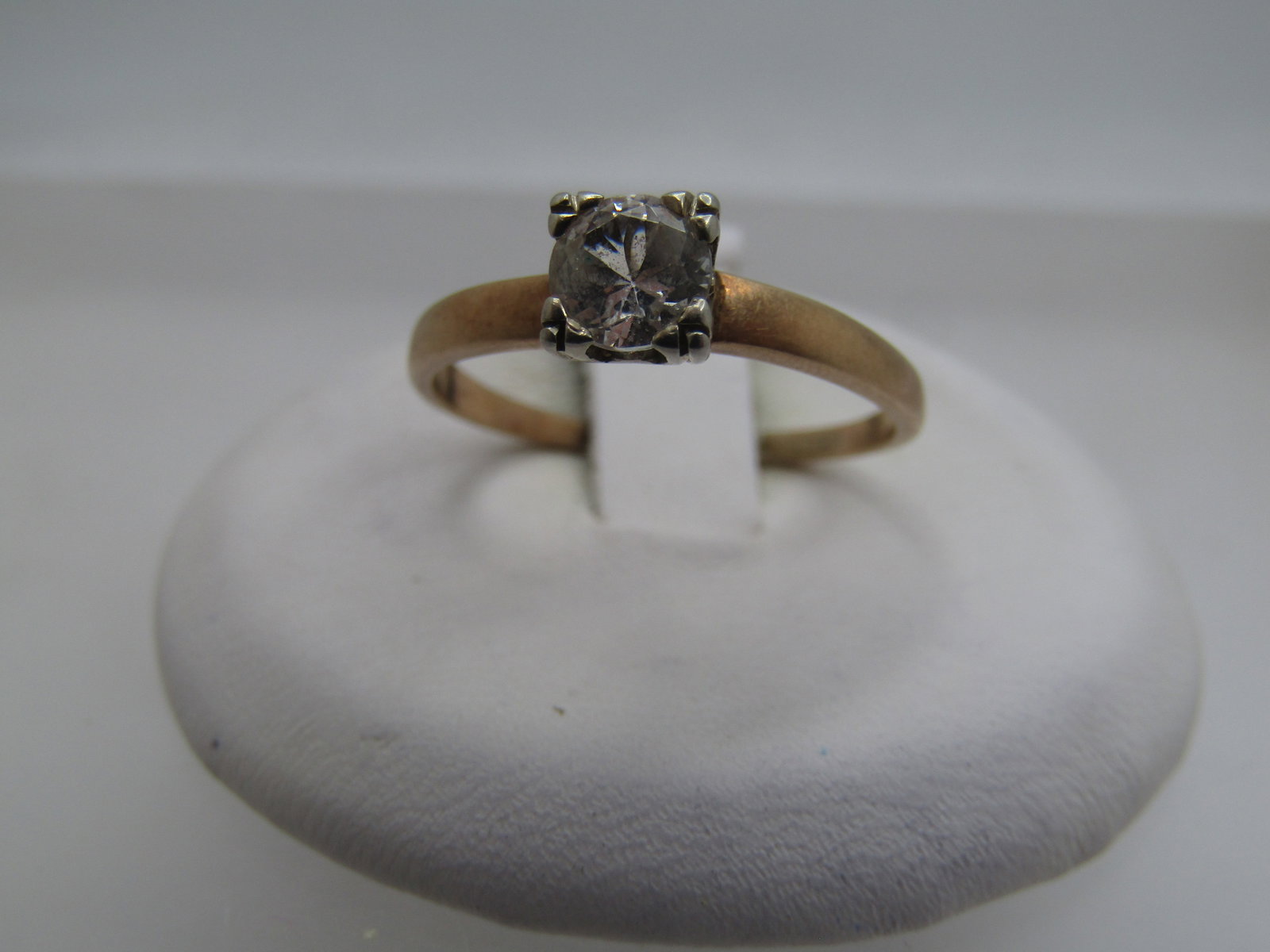 Vintage 14kt Engagement Ring, White Topaz. .33 CT, Sz. 6.5, 1930's-1940's - 3
