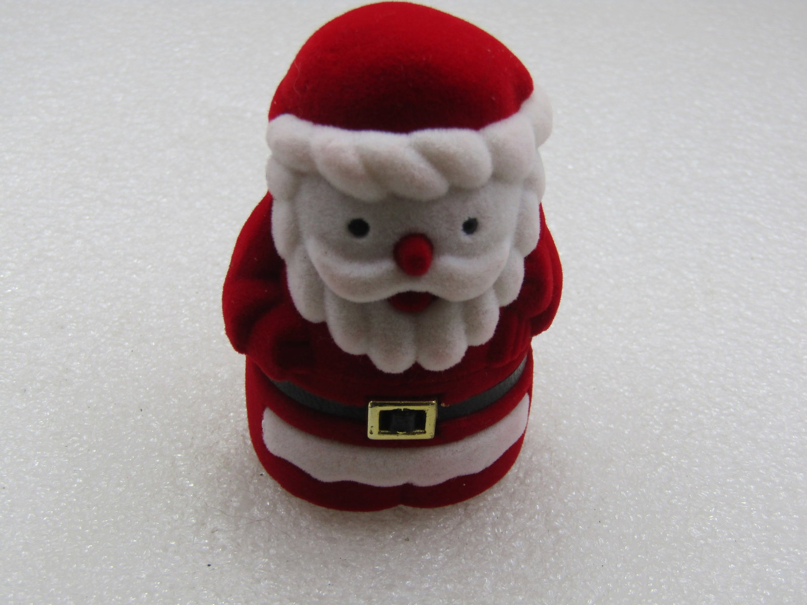 Avon Clear CZ Stud Pierced Earrings, 6mm in Santa Hinged Box - 2