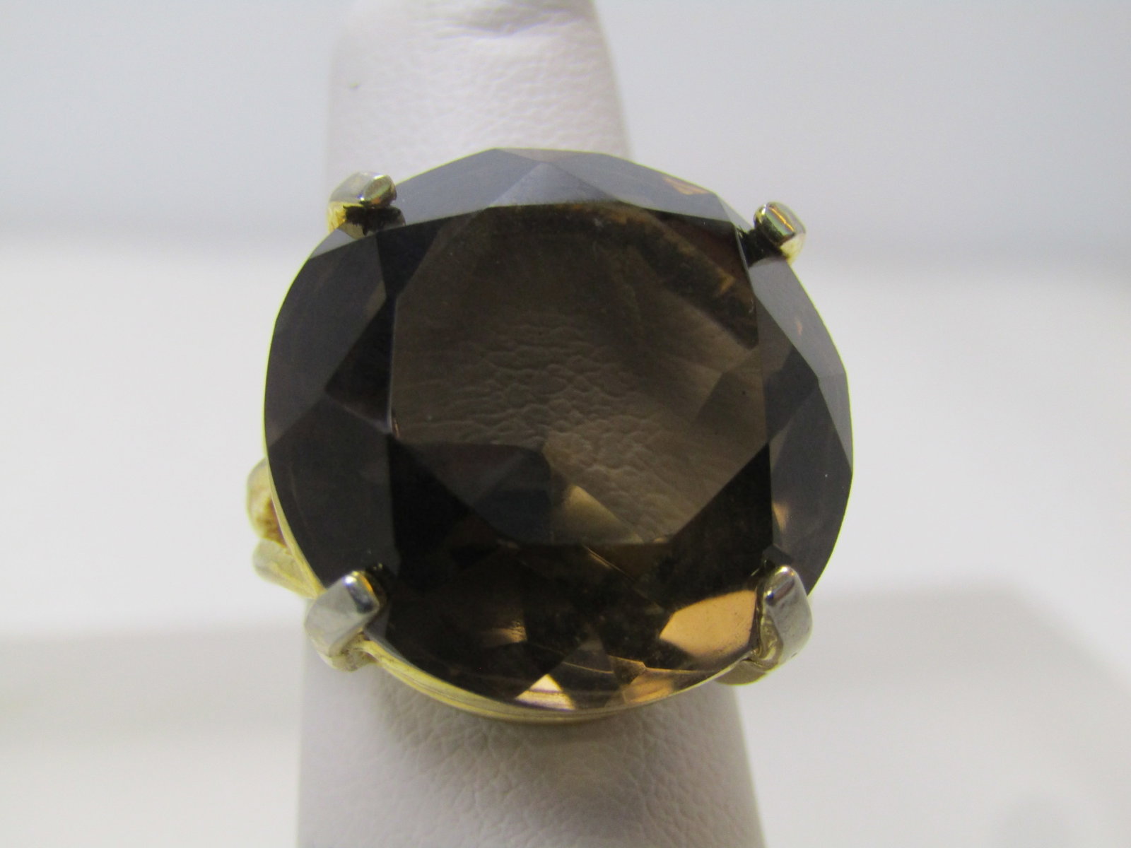Vintage Brown Smoky Quartz Ring, Adjustable, 1980's - 4