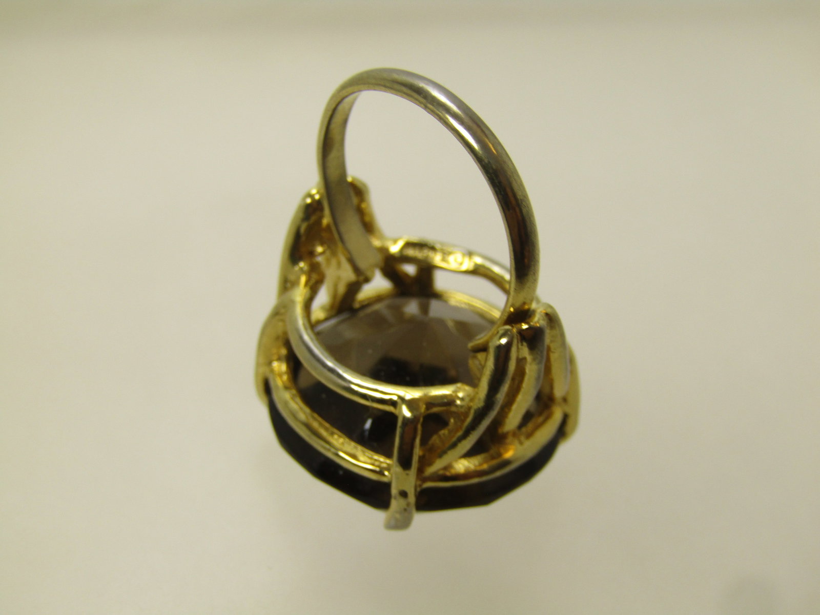 Vintage Brown Smoky Quartz Ring, Adjustable, 1980's - 5