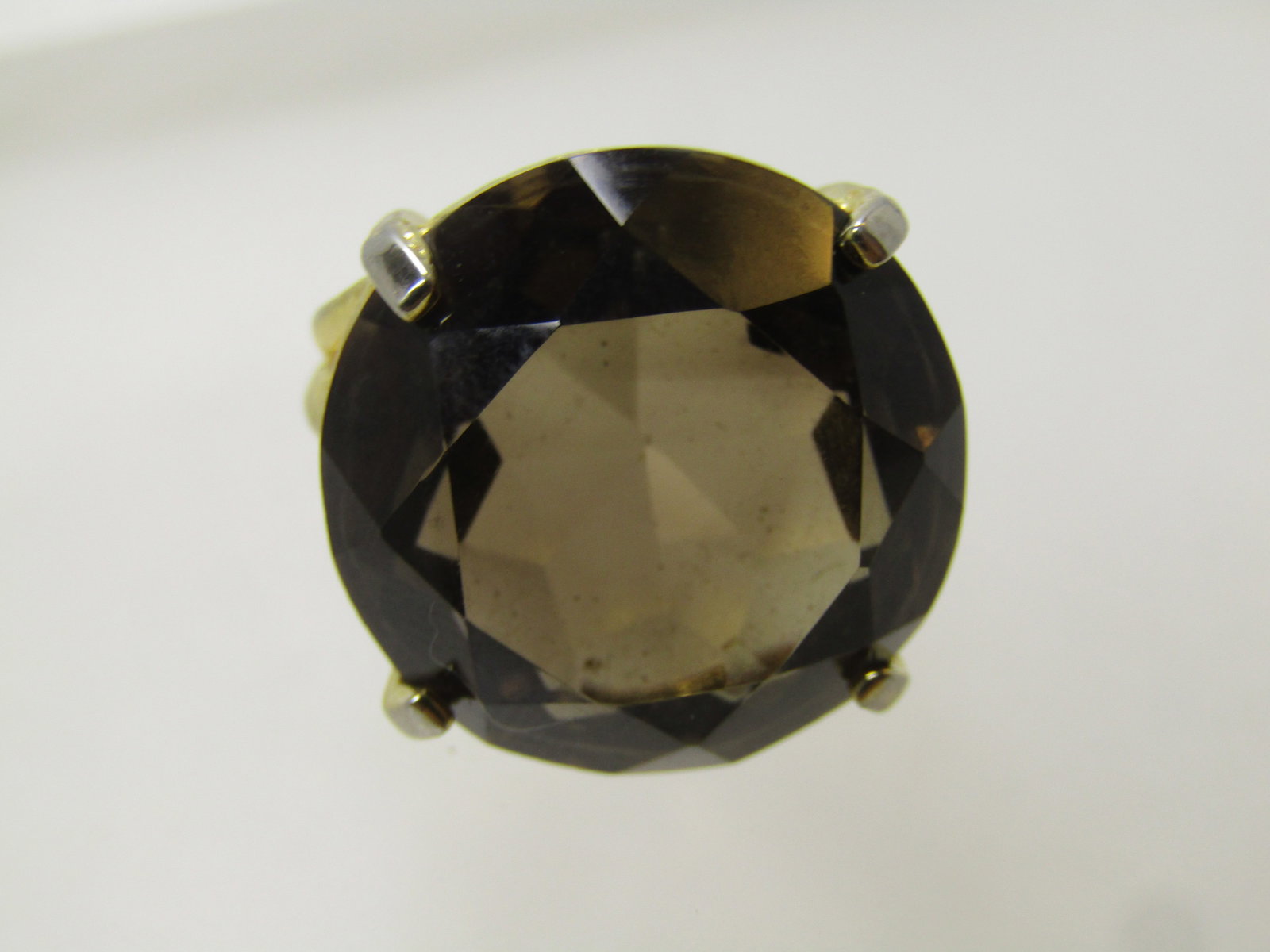 Vintage Brown Smoky Quartz Ring, Adjustable, 1980's - 6