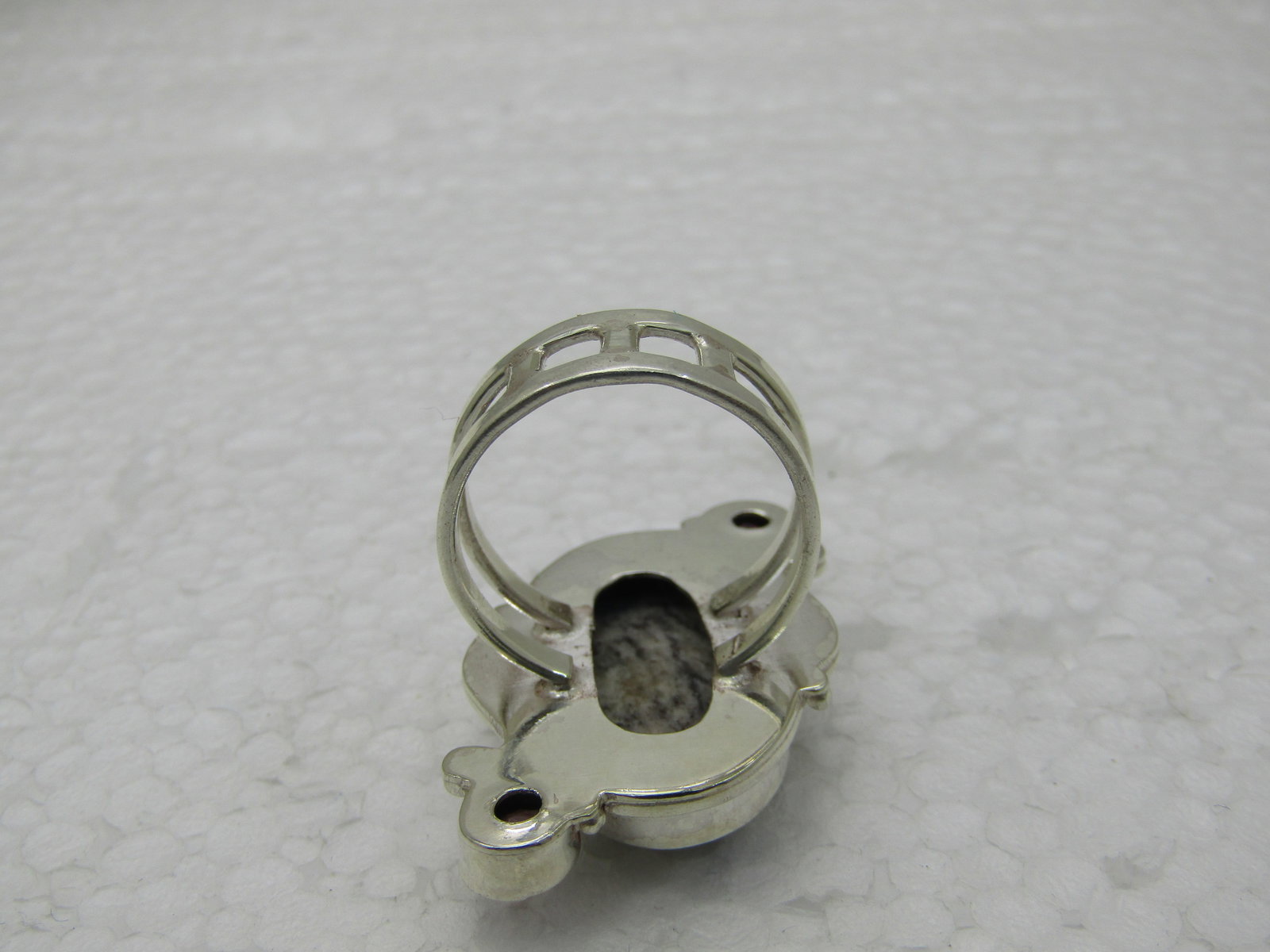 Sterling Silver Southwestern Contemporary Ring, Amethyst & Dyed Howlite, Sz. 9.5 - 6