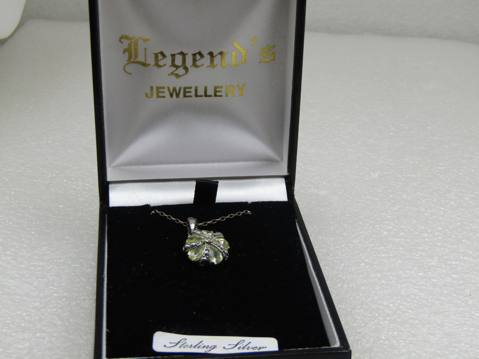 Sterling Pave Pastel Rhinestone Ball Necklace Earrings Set, 18" - 6