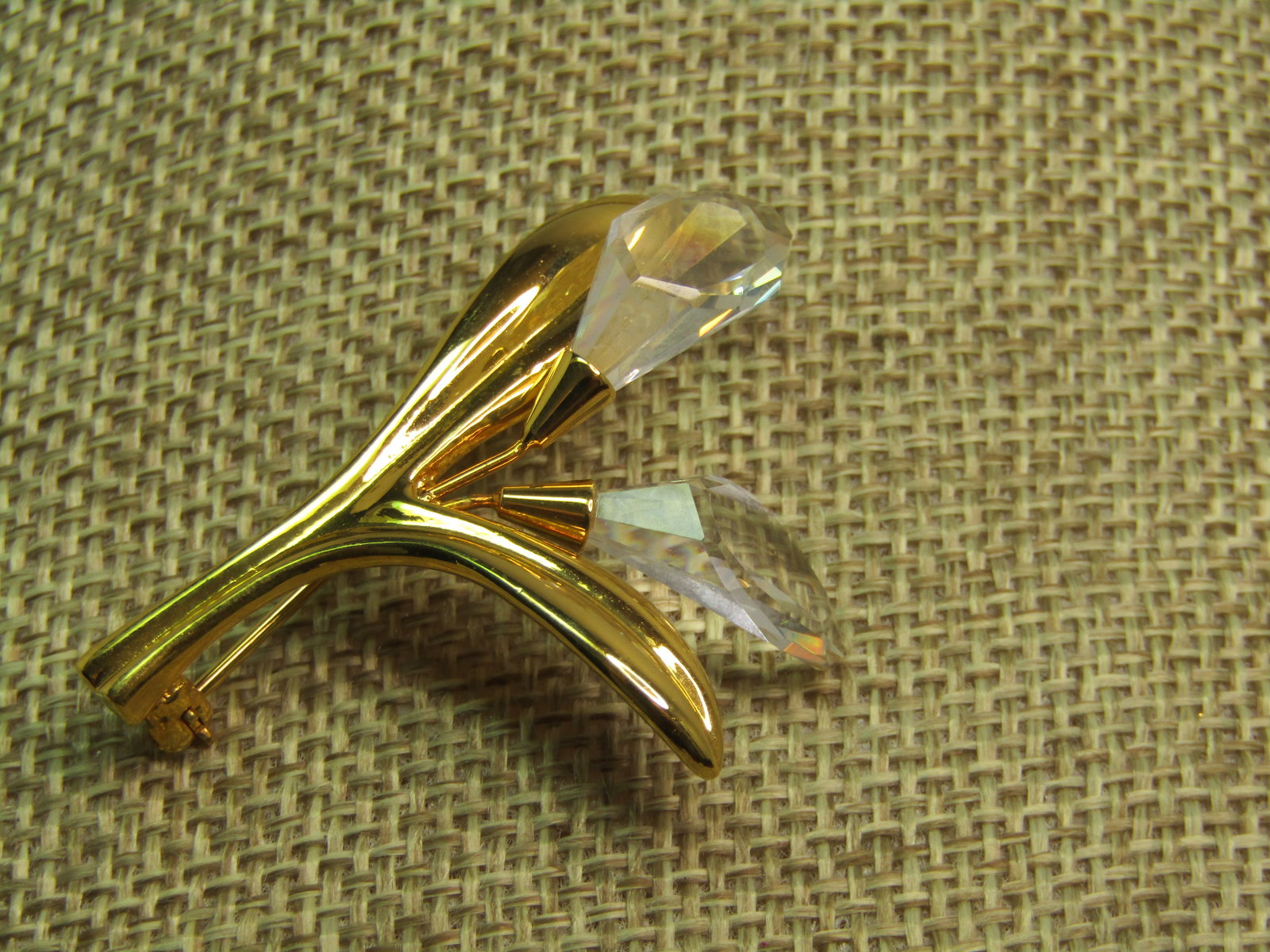 Vintage Swarovski Crystal Calla Lily Brooch, 1980's (1 of 7)