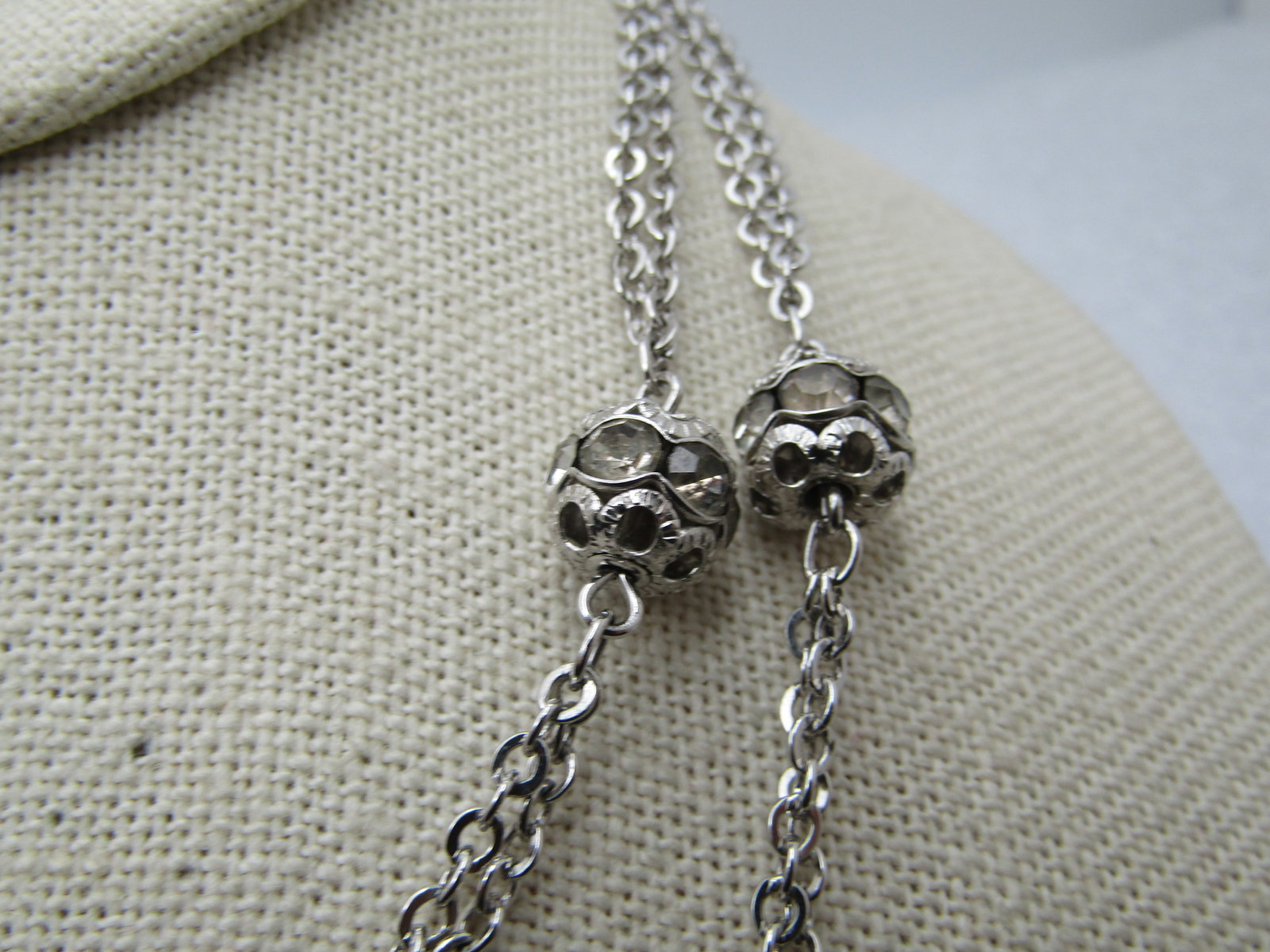 Vintage Rhinestone Filigree Orb Beaded Necklace Earrings Set, 1960's-1970's, Sarah Coventry - 5