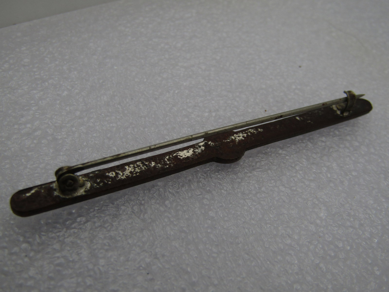 Antique Enameled Bar Pin, Old Cut Rhinestones, 1910's-1930's - 4