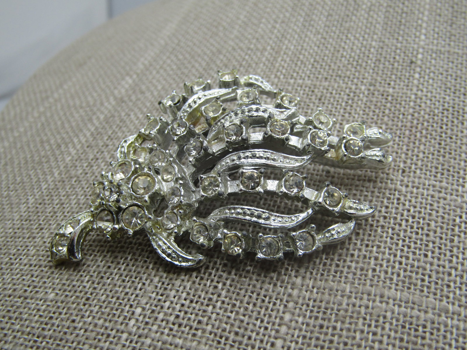 Vintage Rhinestone Swag Brooch, 1940's-1950's - 2
