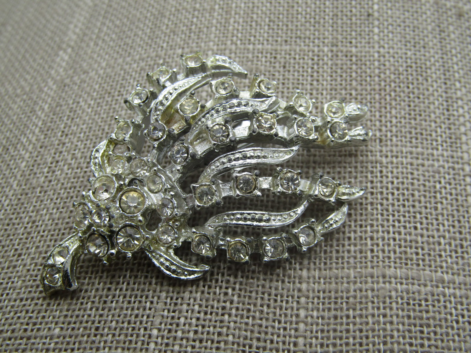 Vintage Rhinestone Swag Brooch, 1940's-1950's - 3