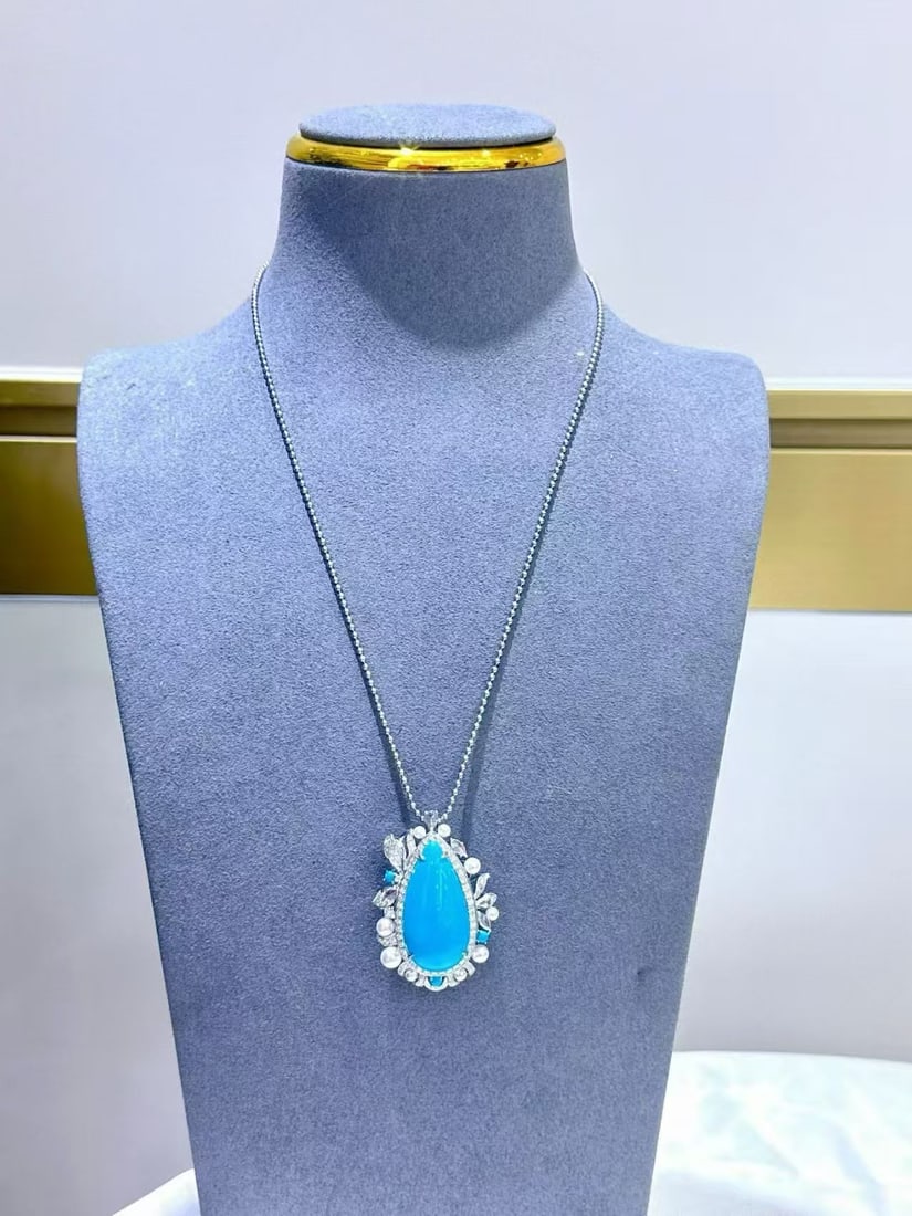 Platinum Turquoise Ring - 3