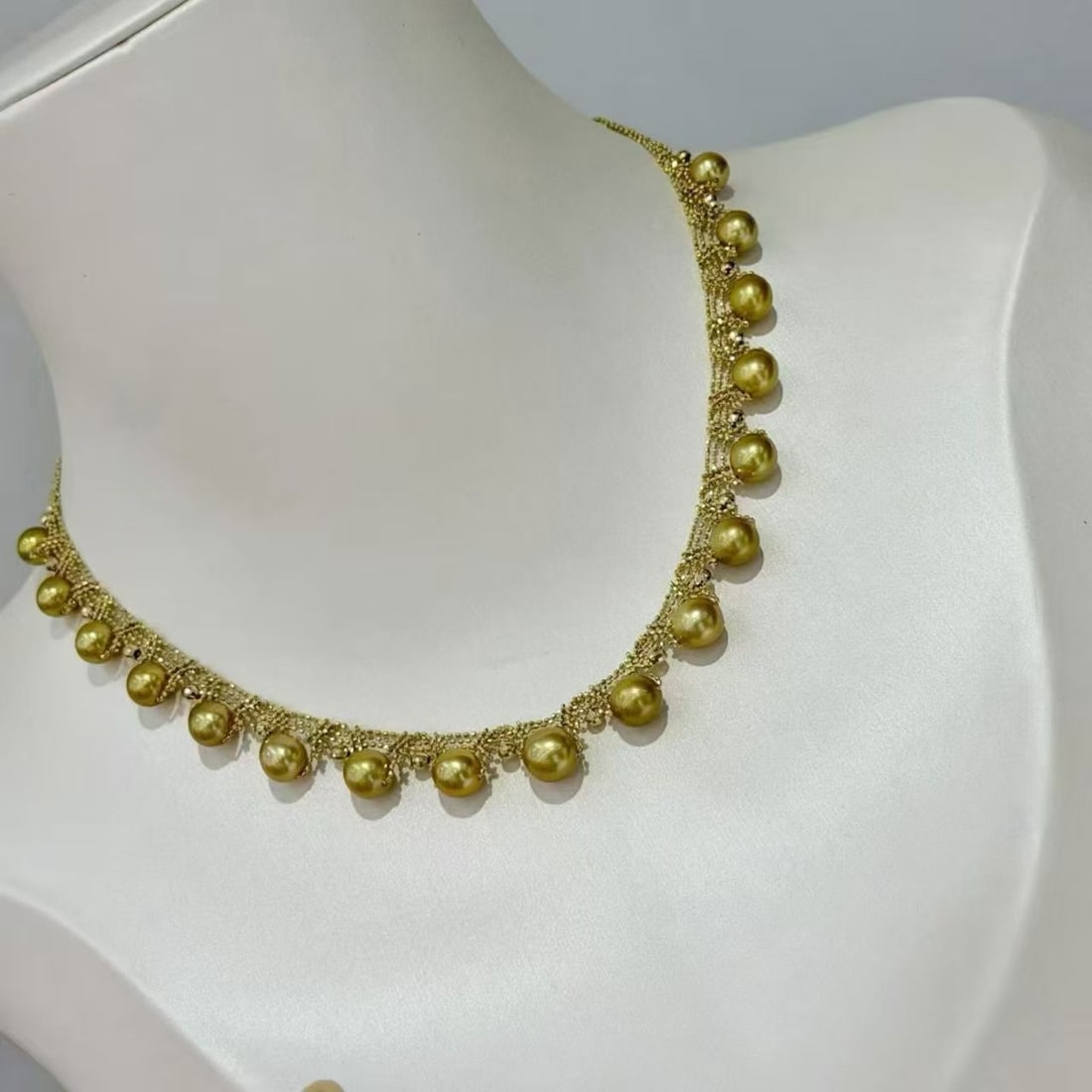 18K Gold Natural Pearl Necklace - 3
