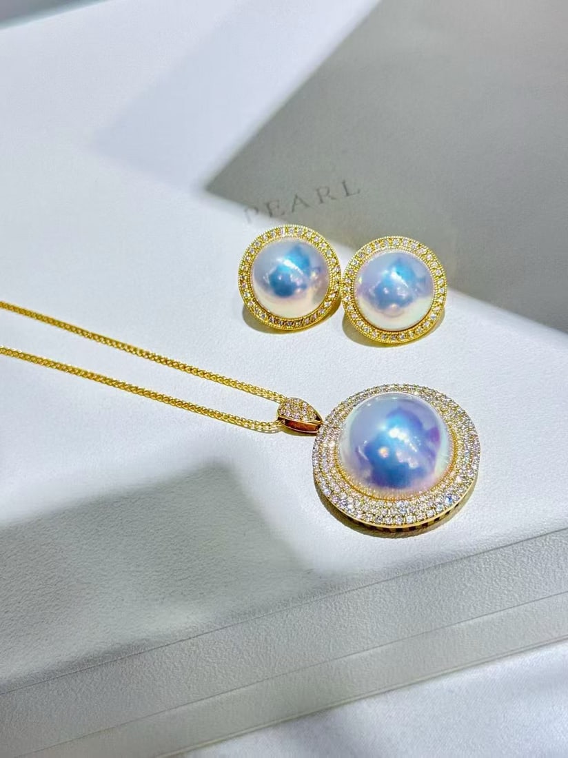 18K white gold diamond set - 6