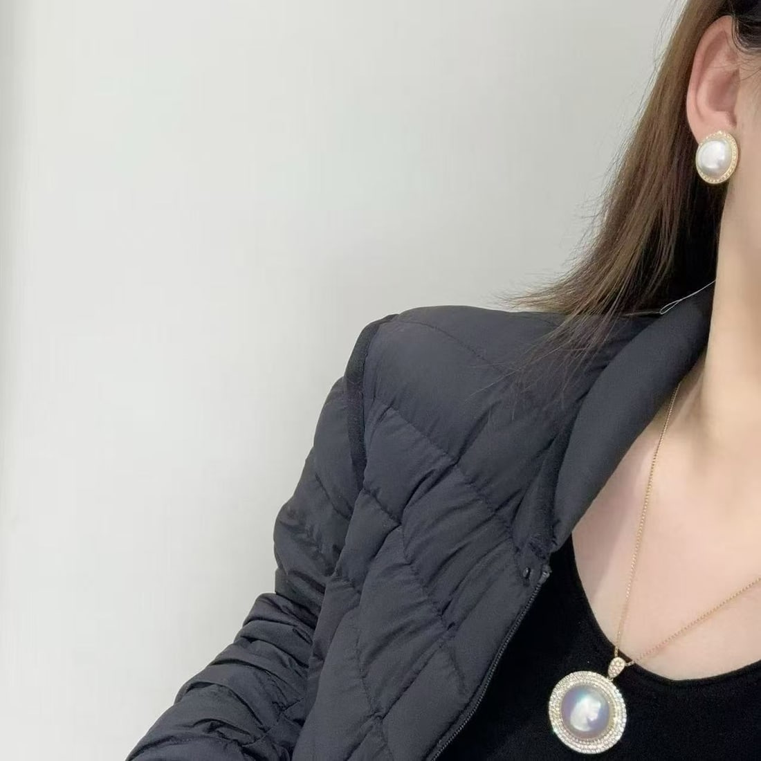 18K white gold diamond set - 7