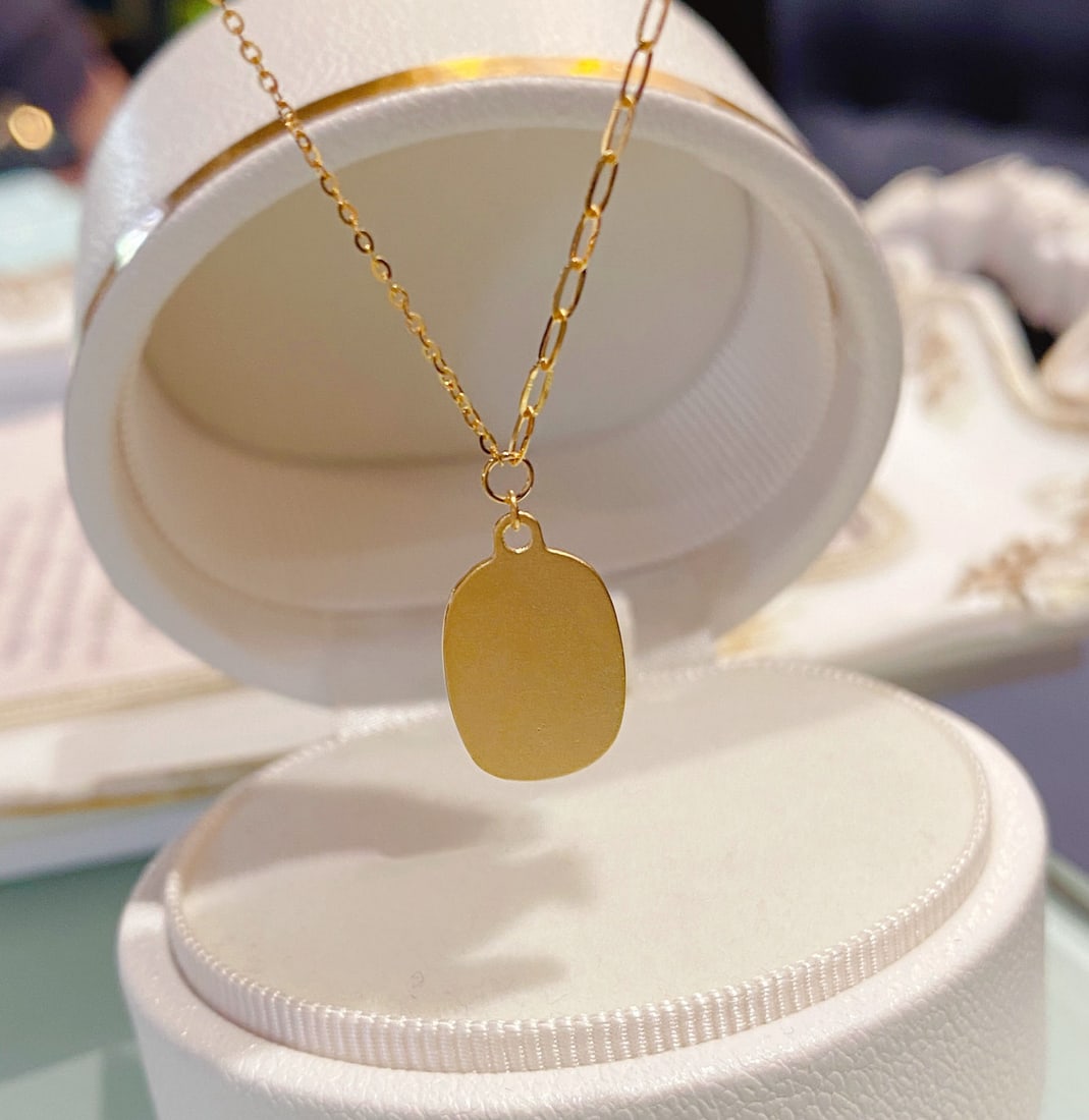 18K Gold Diamond Tulip Necklace - 4