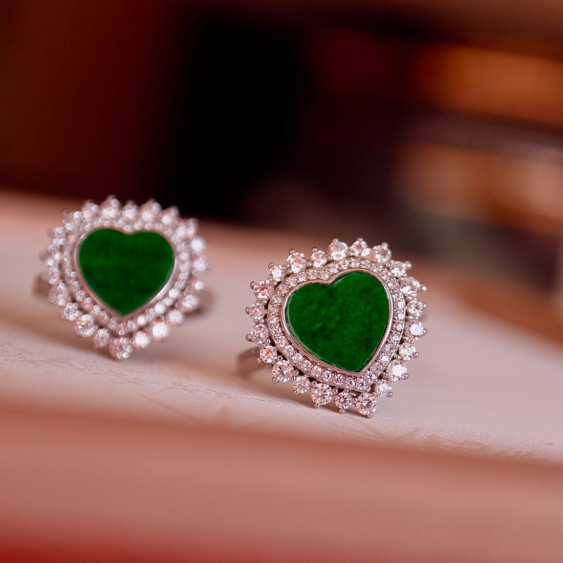 Sterling silver jade ring - 7