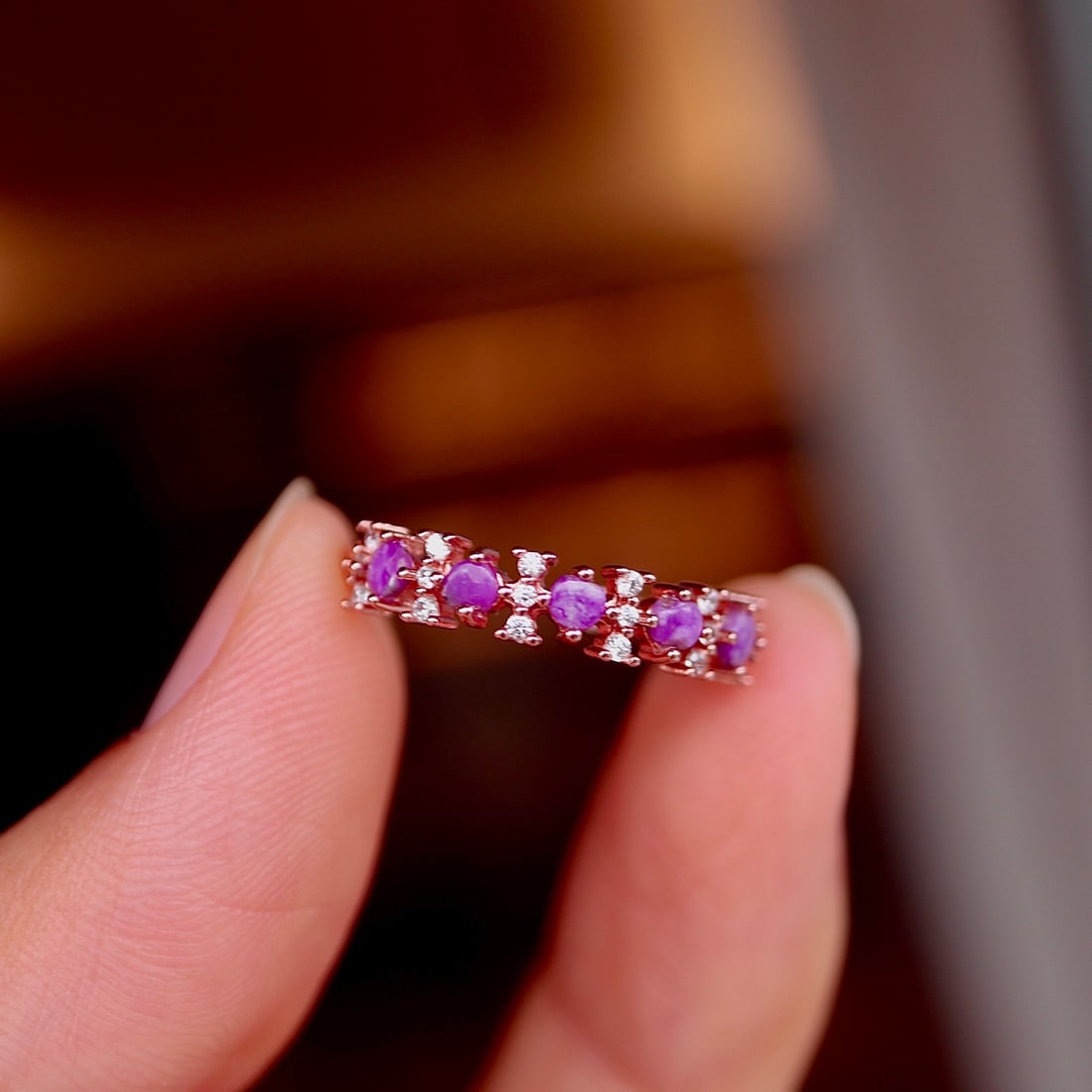 Sterling Silver Sugilite Ring - 17