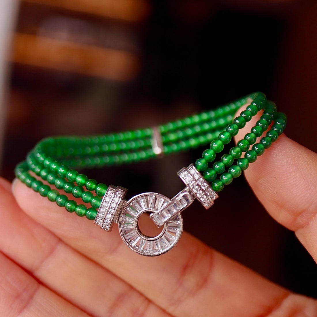 Jade millet bead bracelet - 6