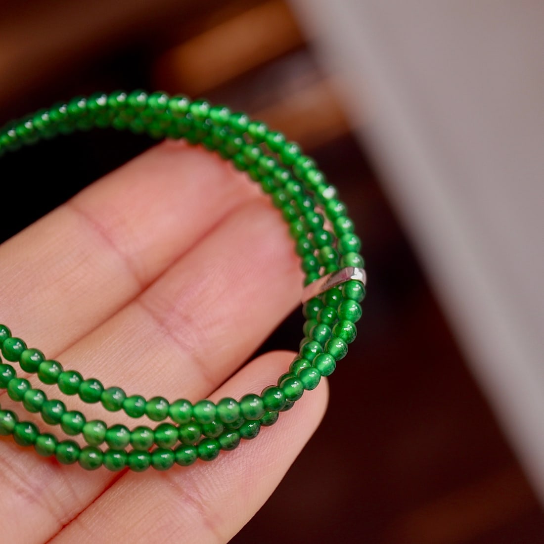 Jade millet bead bracelet - 8