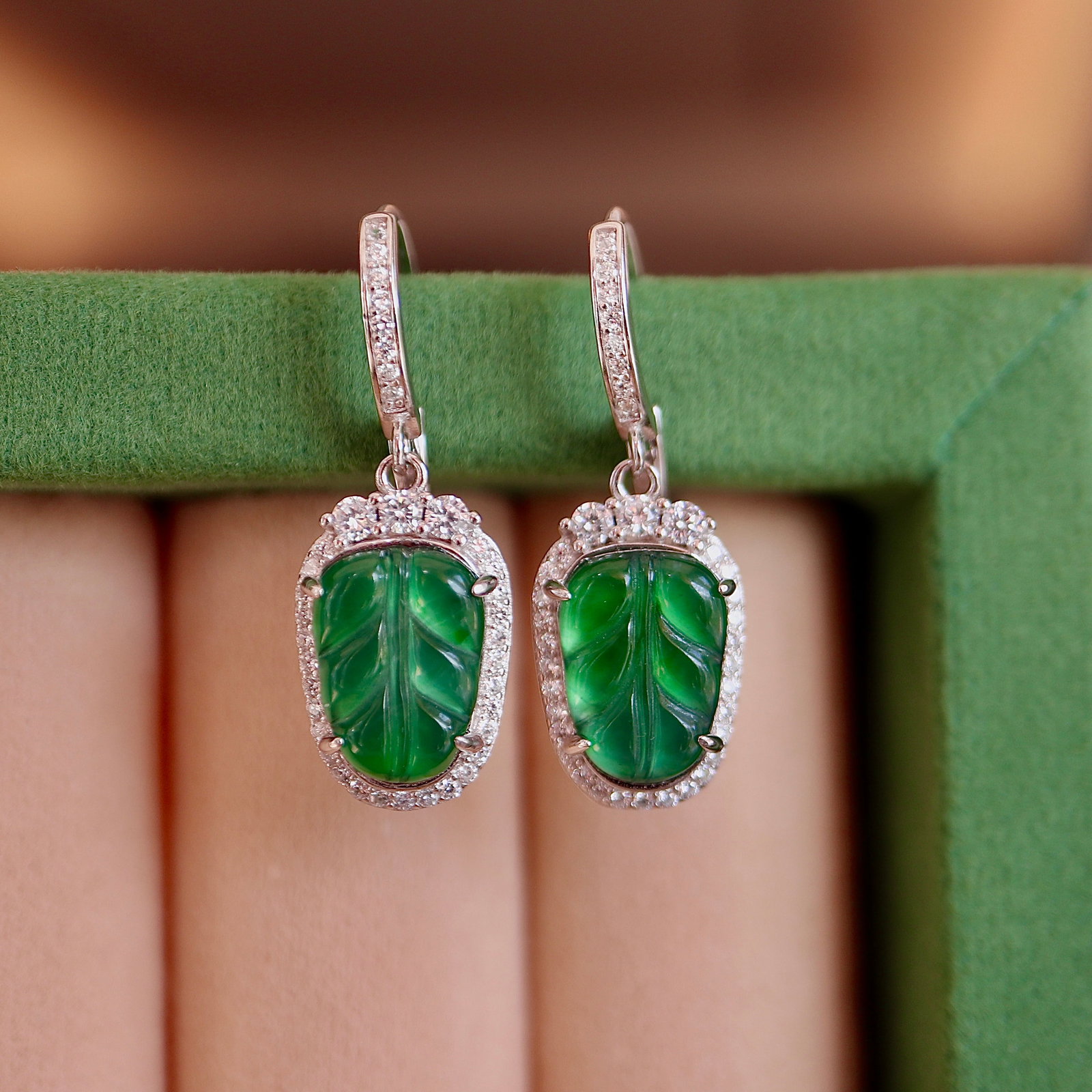 Jade Leaf Earrings (1 of 9)