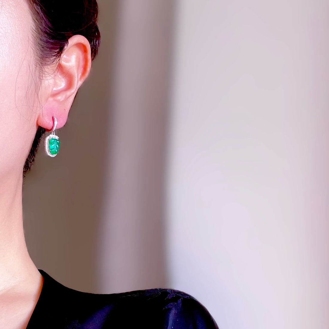 Jade Leaf Earrings - 9