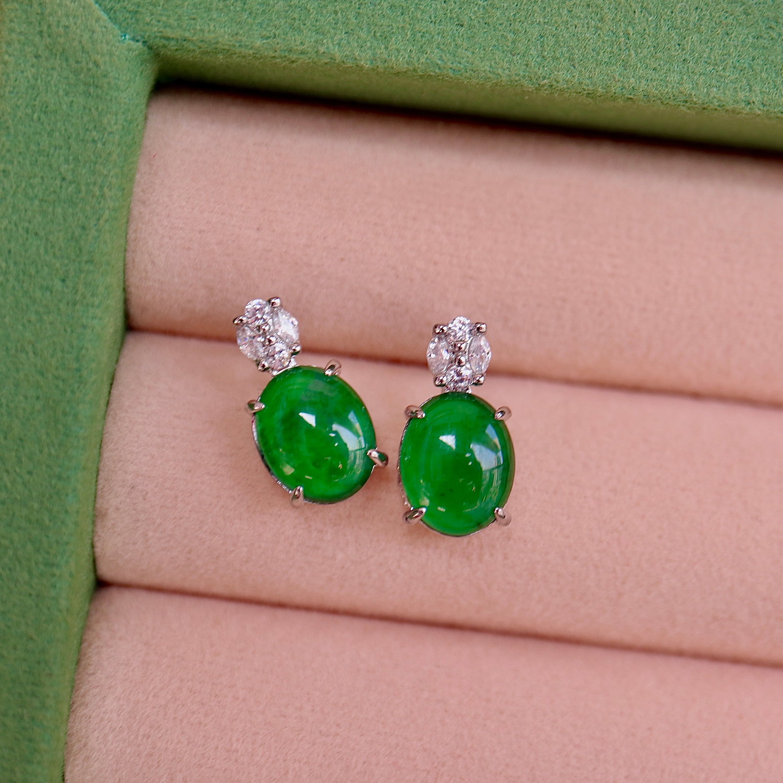 Natural Jade Earrings - 5