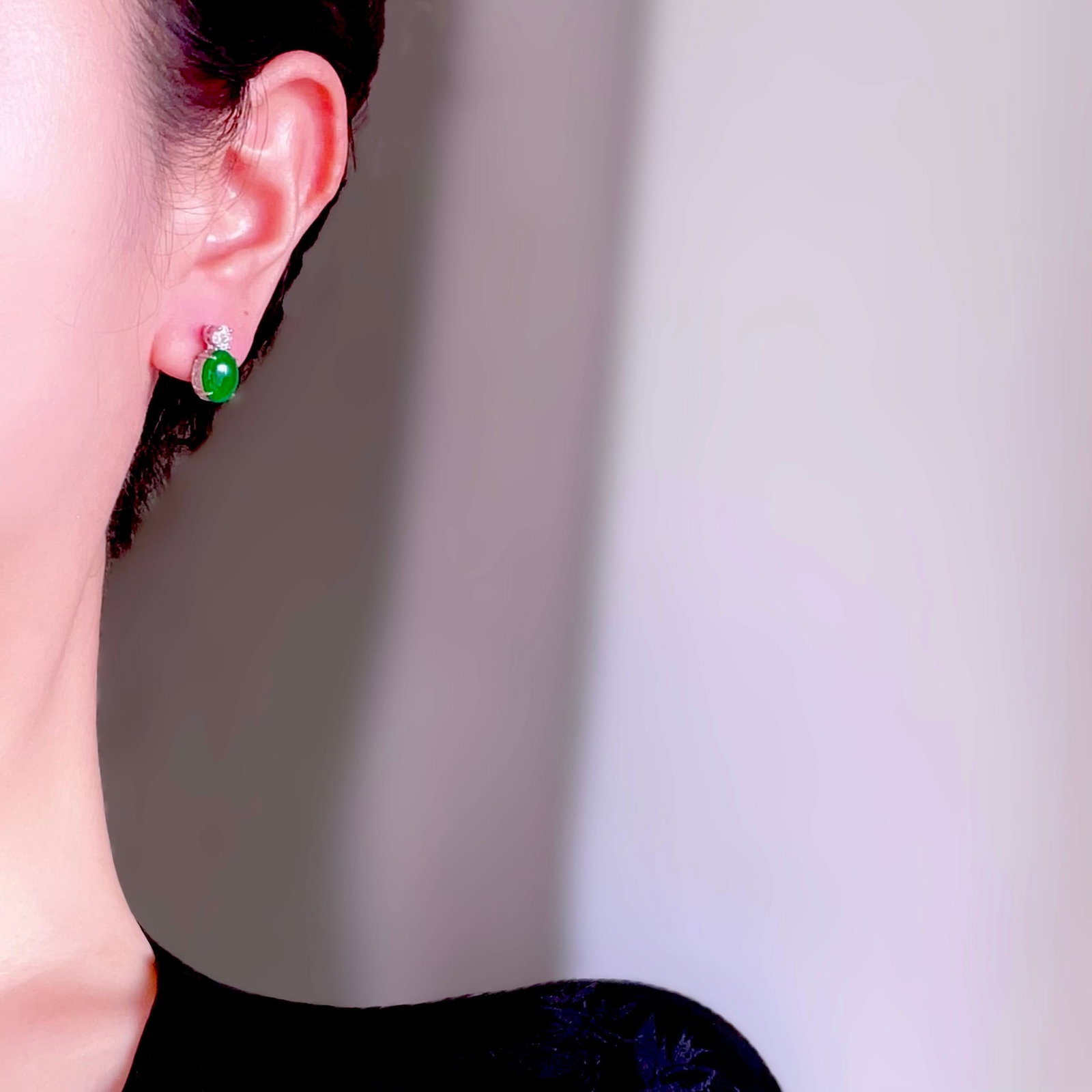 Natural Jade Earrings - 9