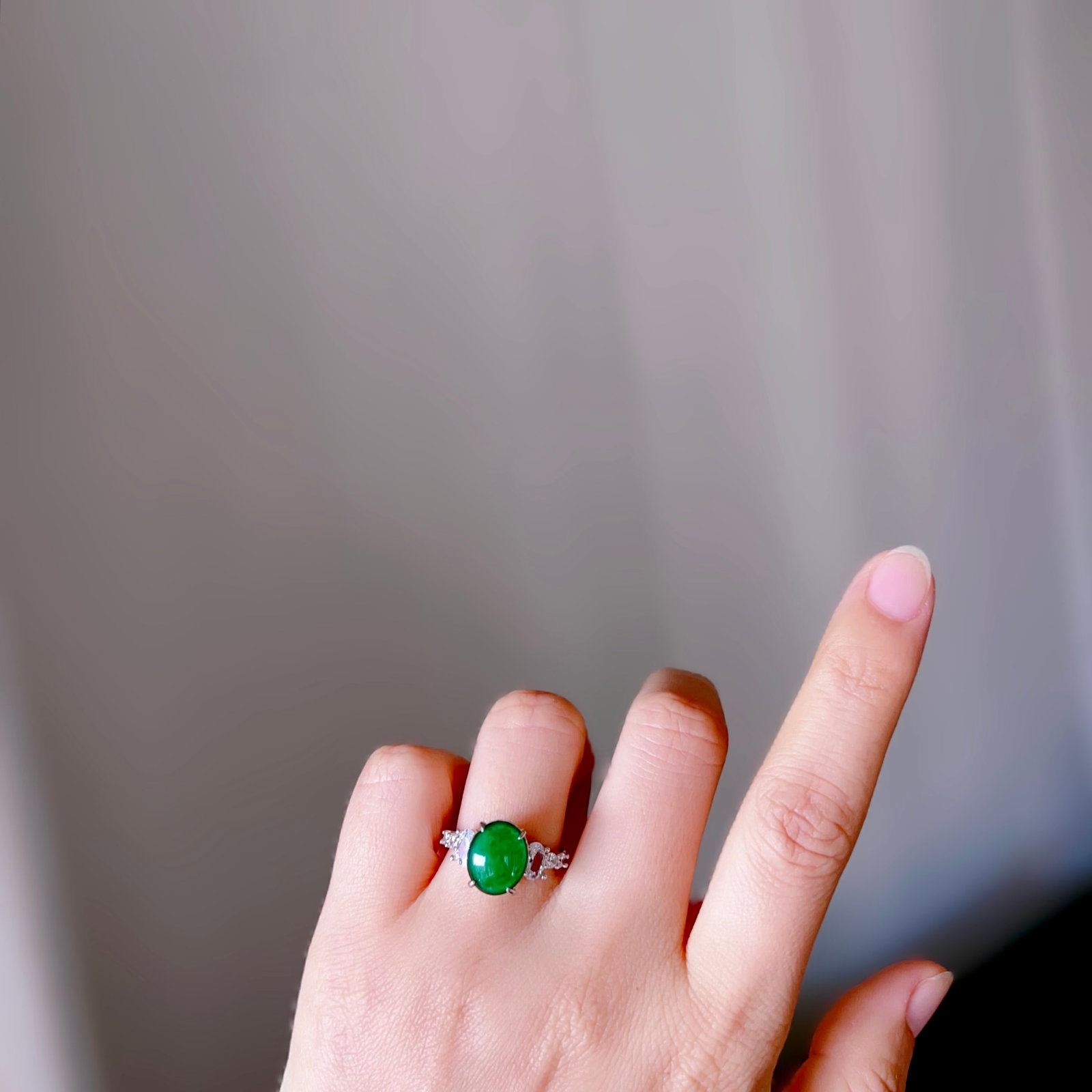 Natural Jade Ring - 9