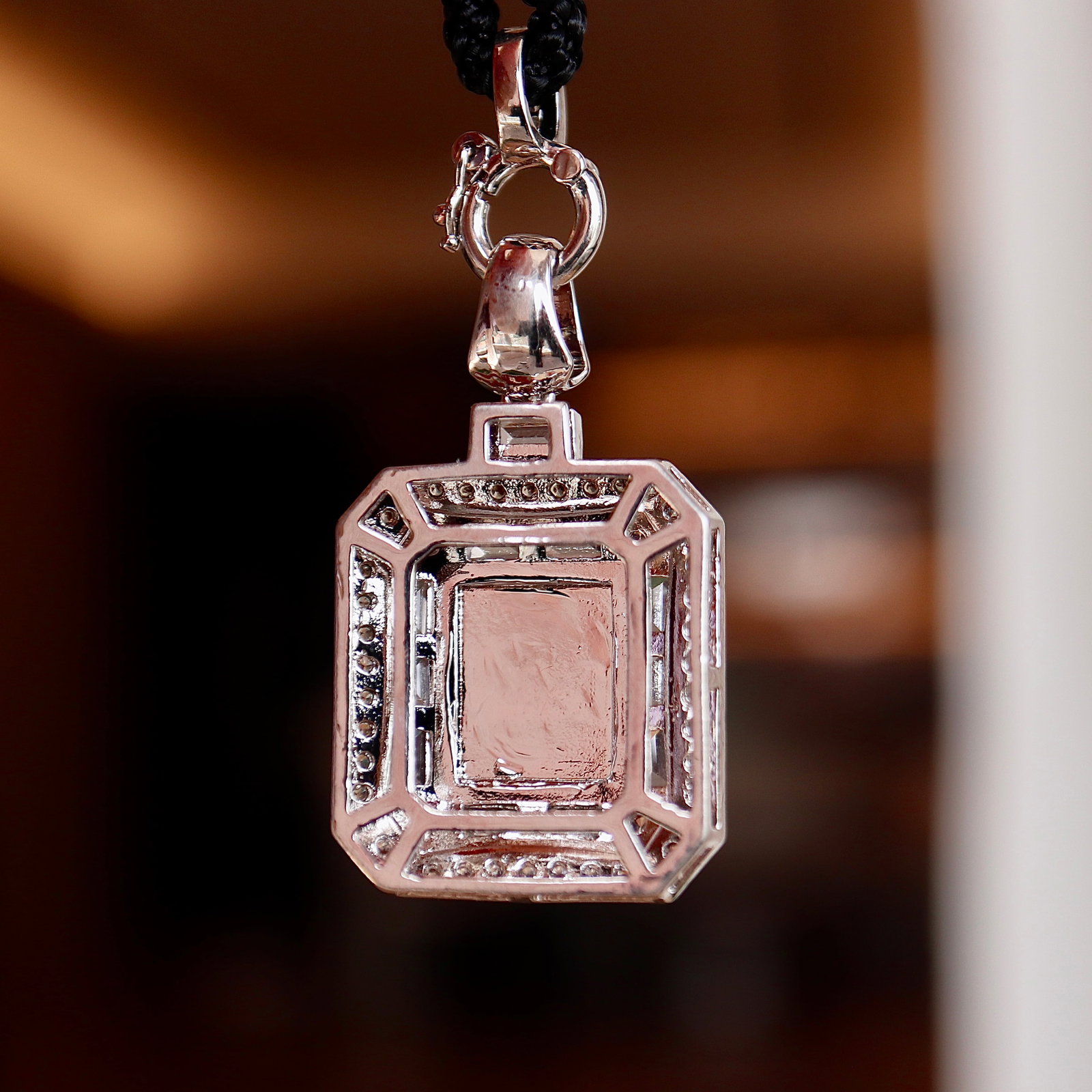 18K gold jade pendant - 6