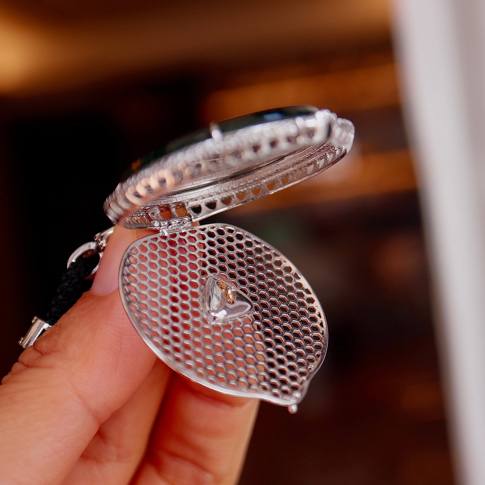 Sterling silver jade pendant - 6