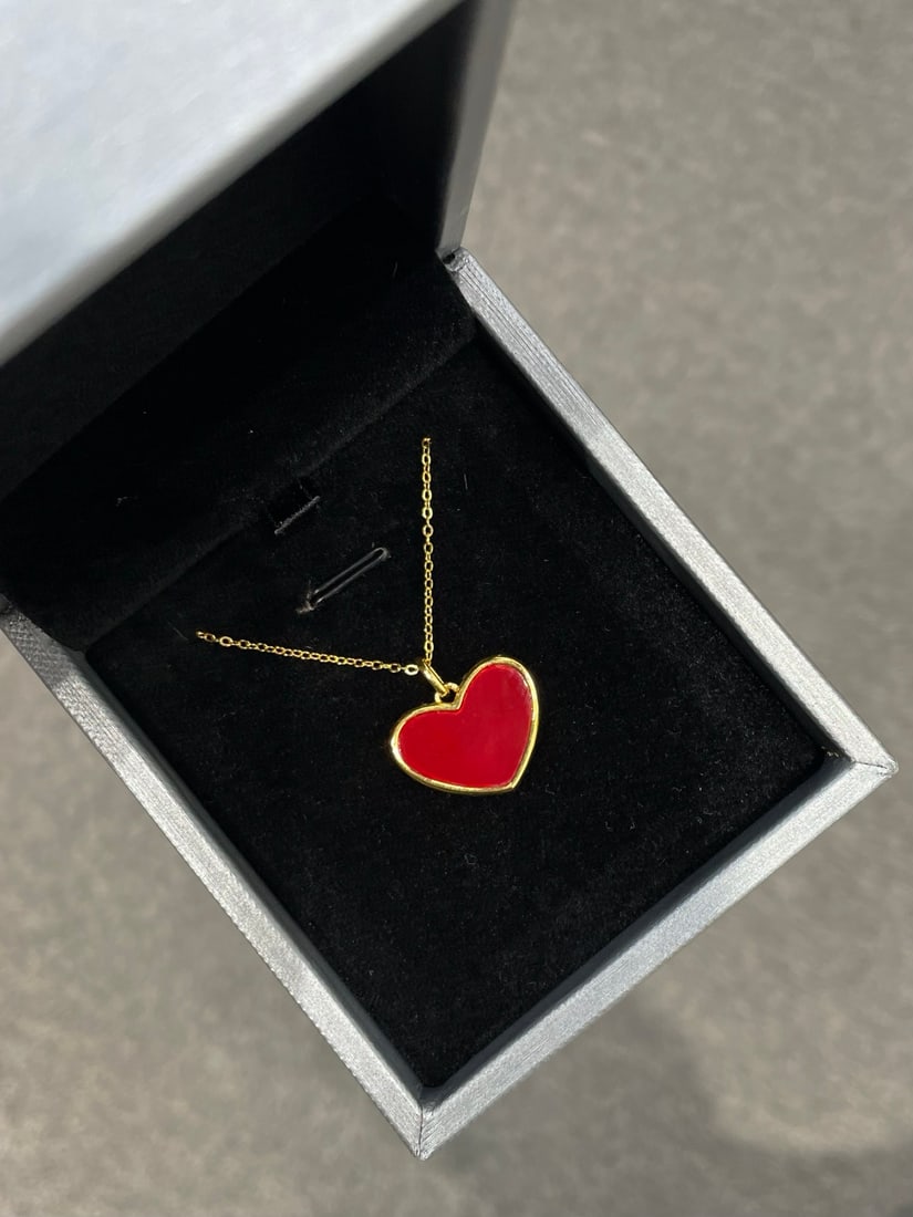 18K Gold Agate Pendant - 4