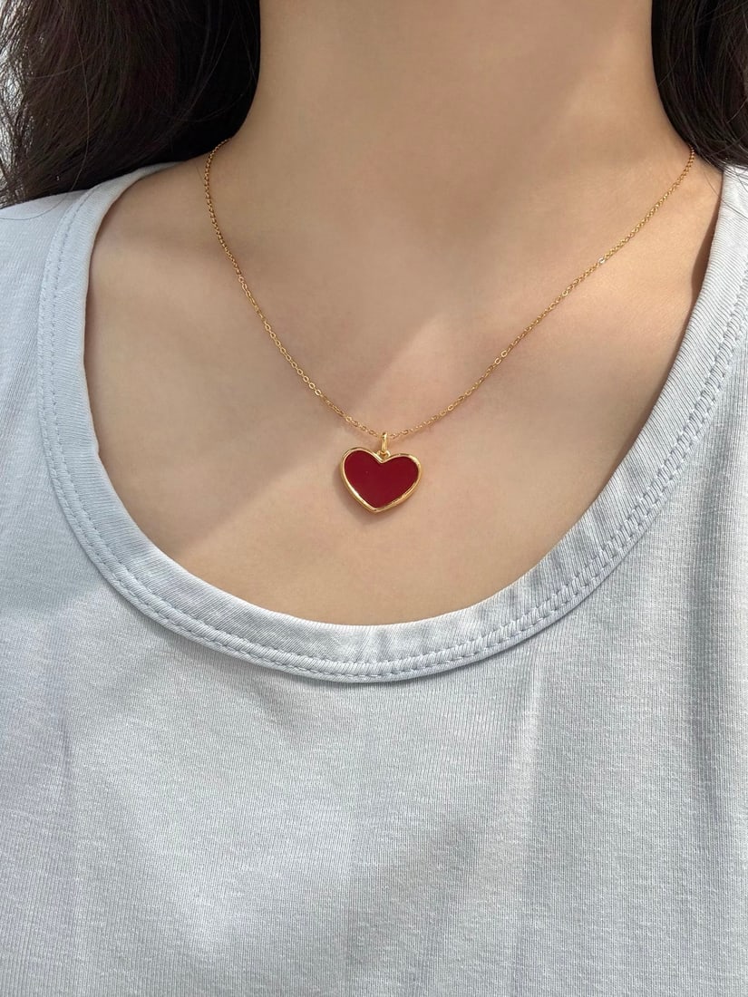 18K Gold Agate Pendant - 5