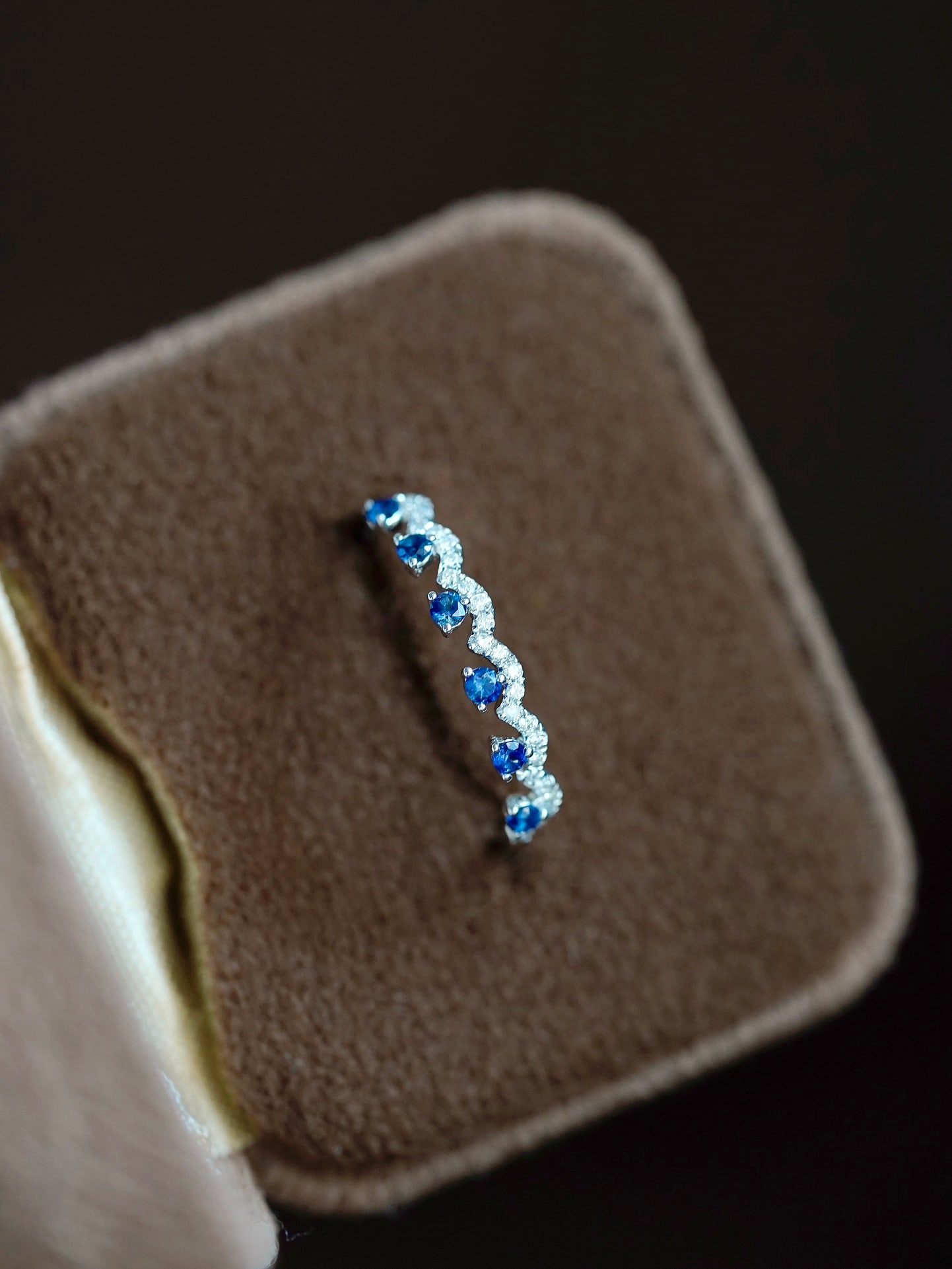 18K gold sapphire ring - 2