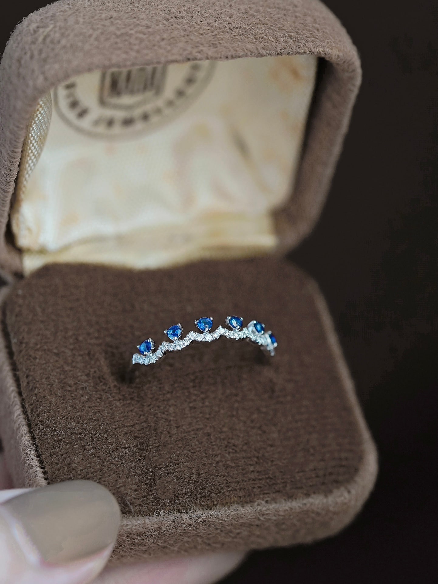 18K gold sapphire ring - 4