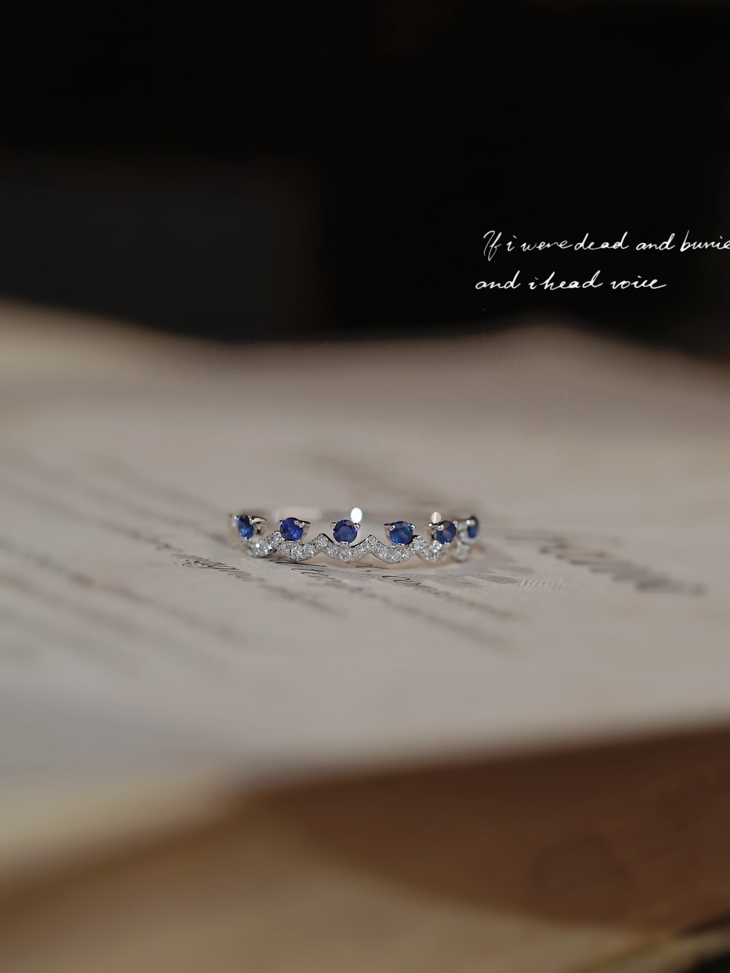 18K gold sapphire ring - 5