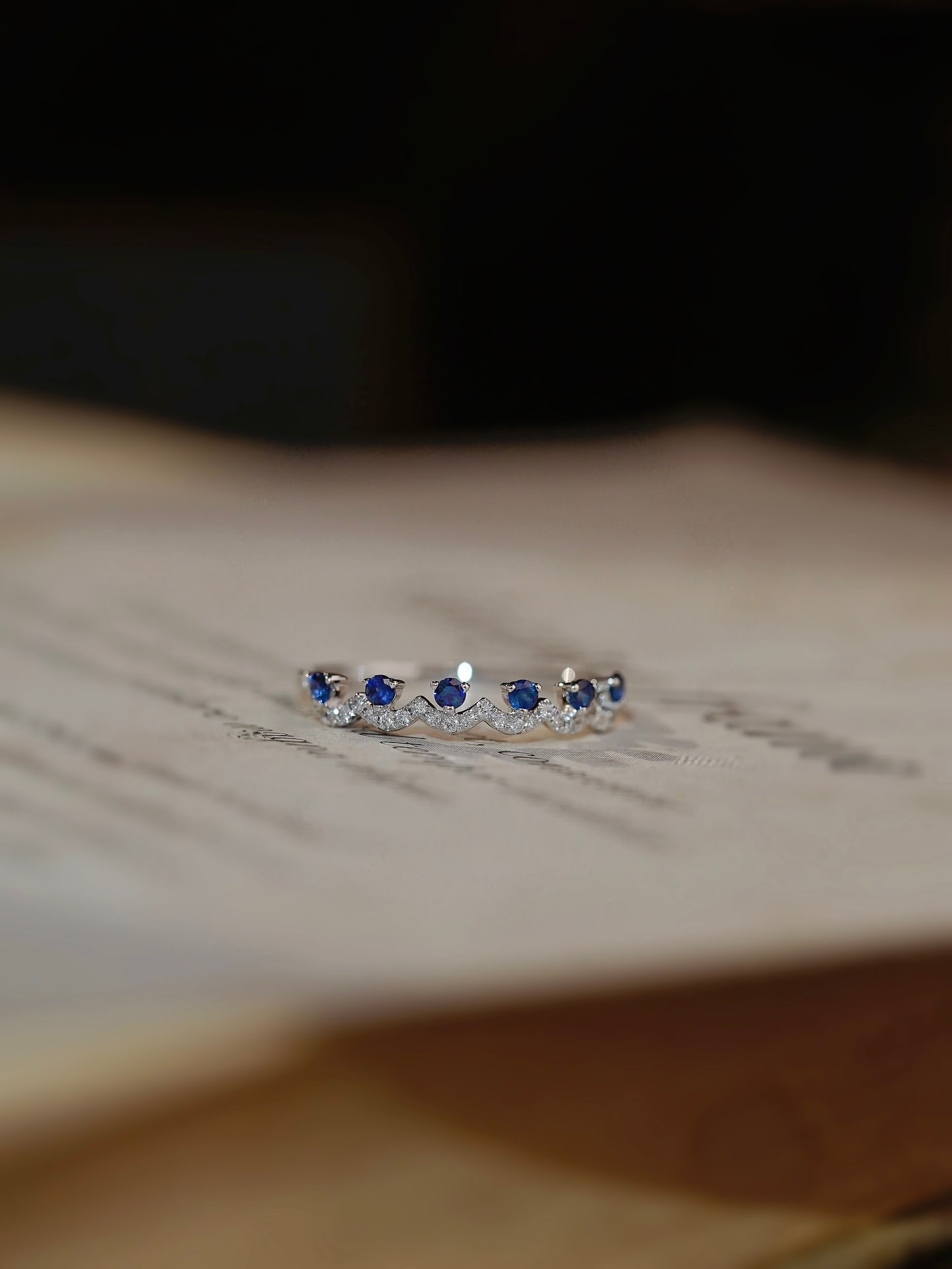 18K gold sapphire ring - 6