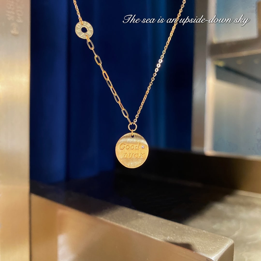 18K gold diamond necklace - 2